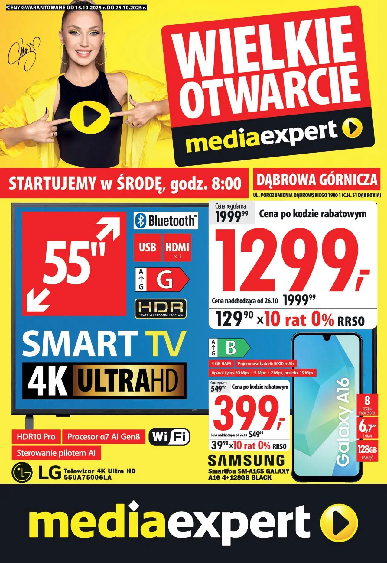Mediaexpert Gazetka - Wielkie otwarcie Dąbrowa Górnicza - strona 1- ważny od 15.10.2025