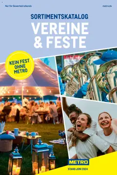 Vorschau Metro Sortimentskatalog Vereine & Feste gültig ab 01.06.2024