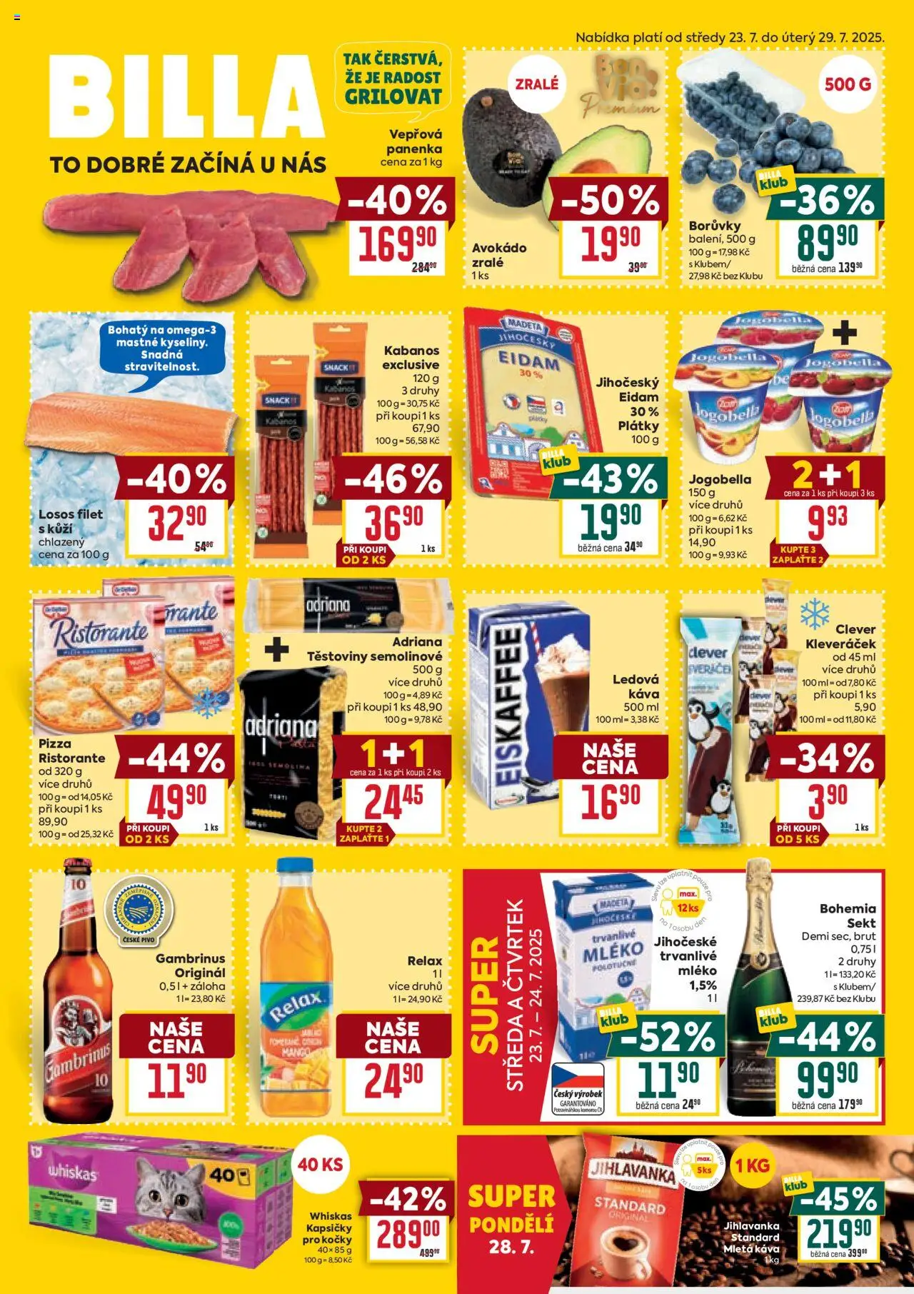Billa Velký leták - strana 1- platný od 23.07.2025