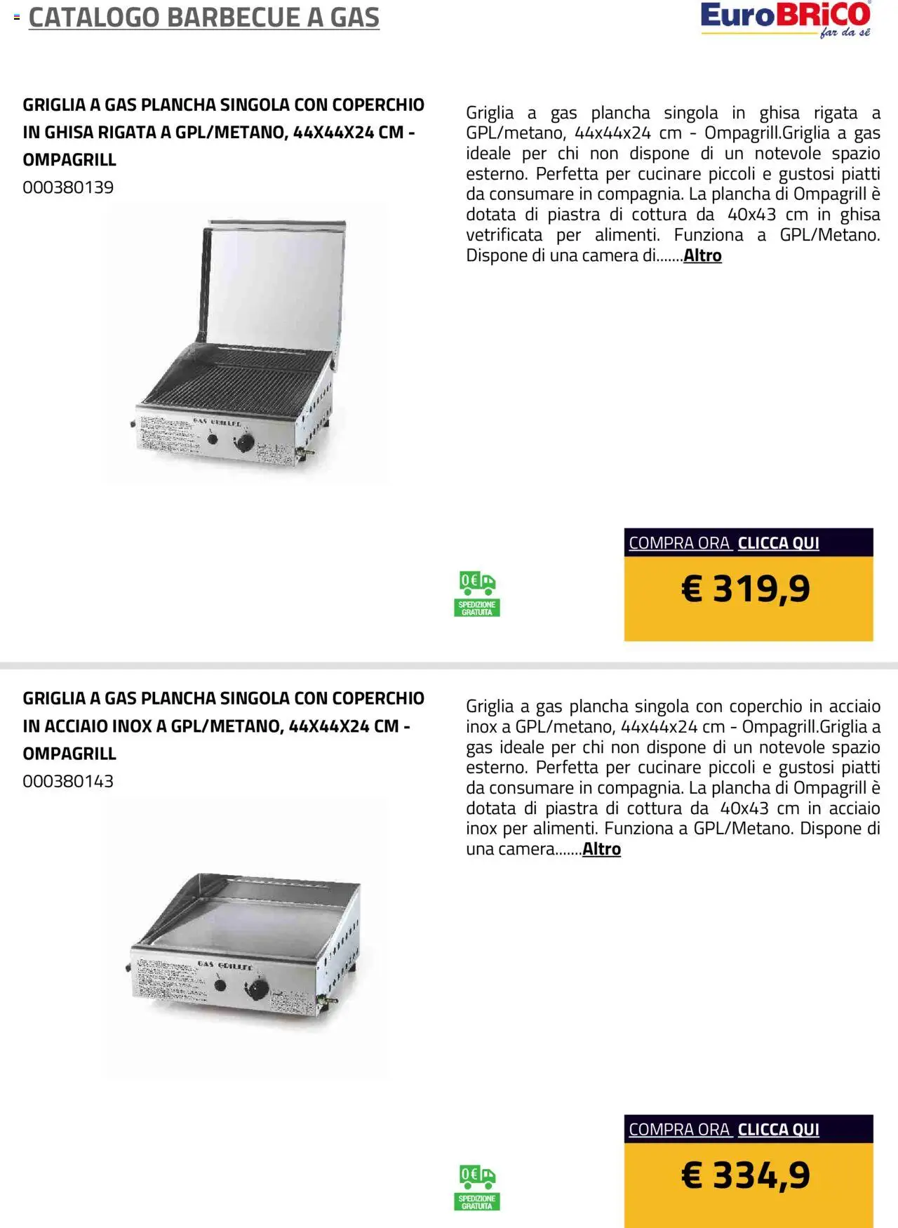 Eurobrico Barbecue a Gas catalogo - pagina 9 - valido dal 23/07/2025