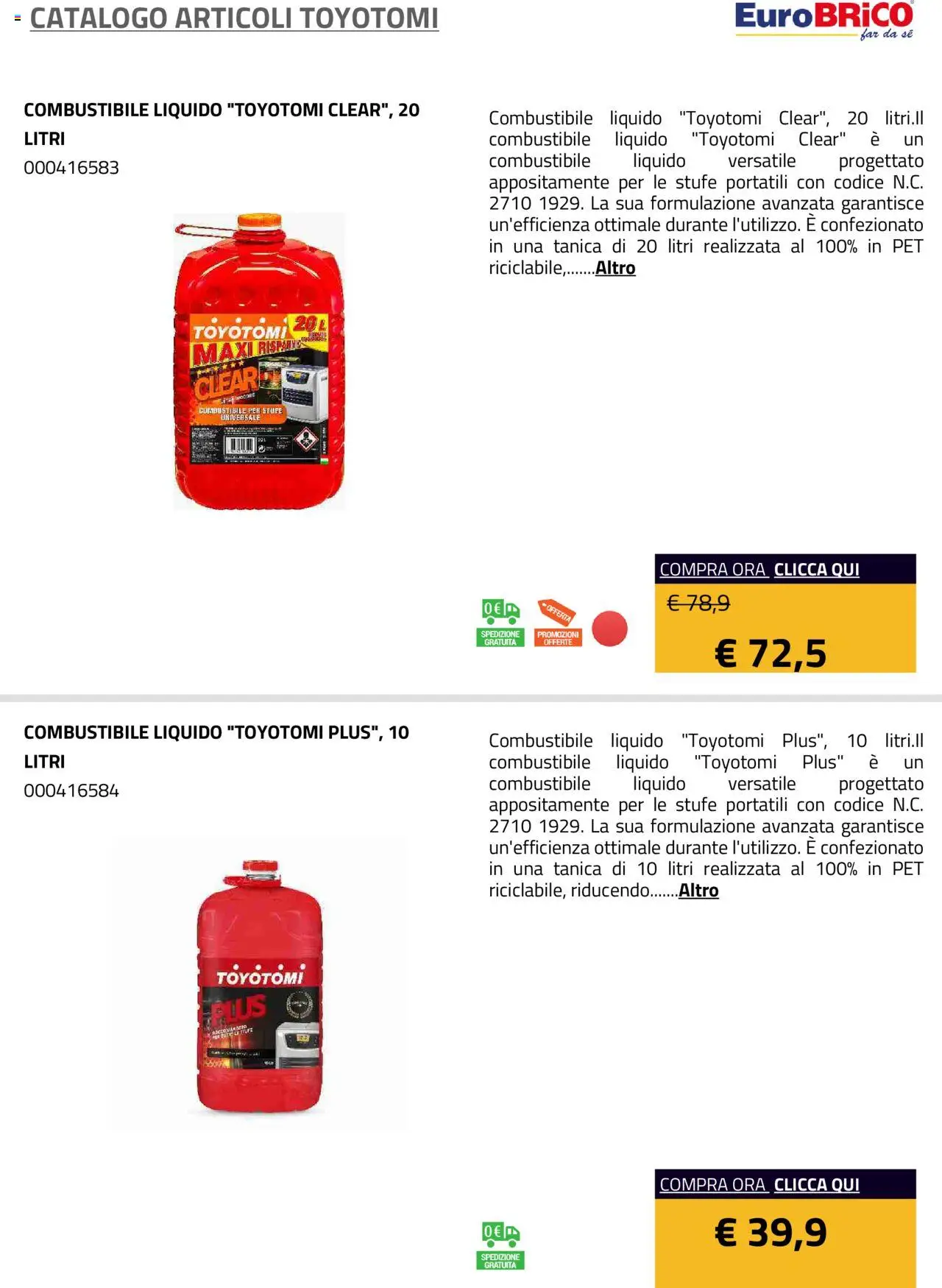 Eurobrico Articoli Toyotomi catalogo - pagina 9 - valido dal 23/07/2025