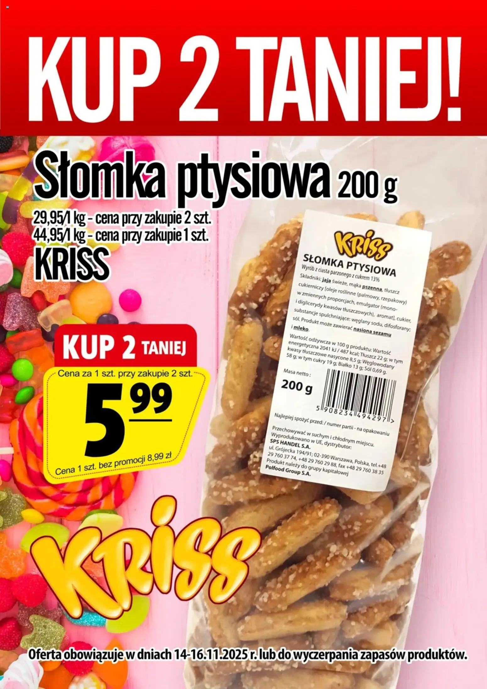 Prim Market Promocja - Słomka Ptysiowa - strona 1- ważny od 14.11.2025
