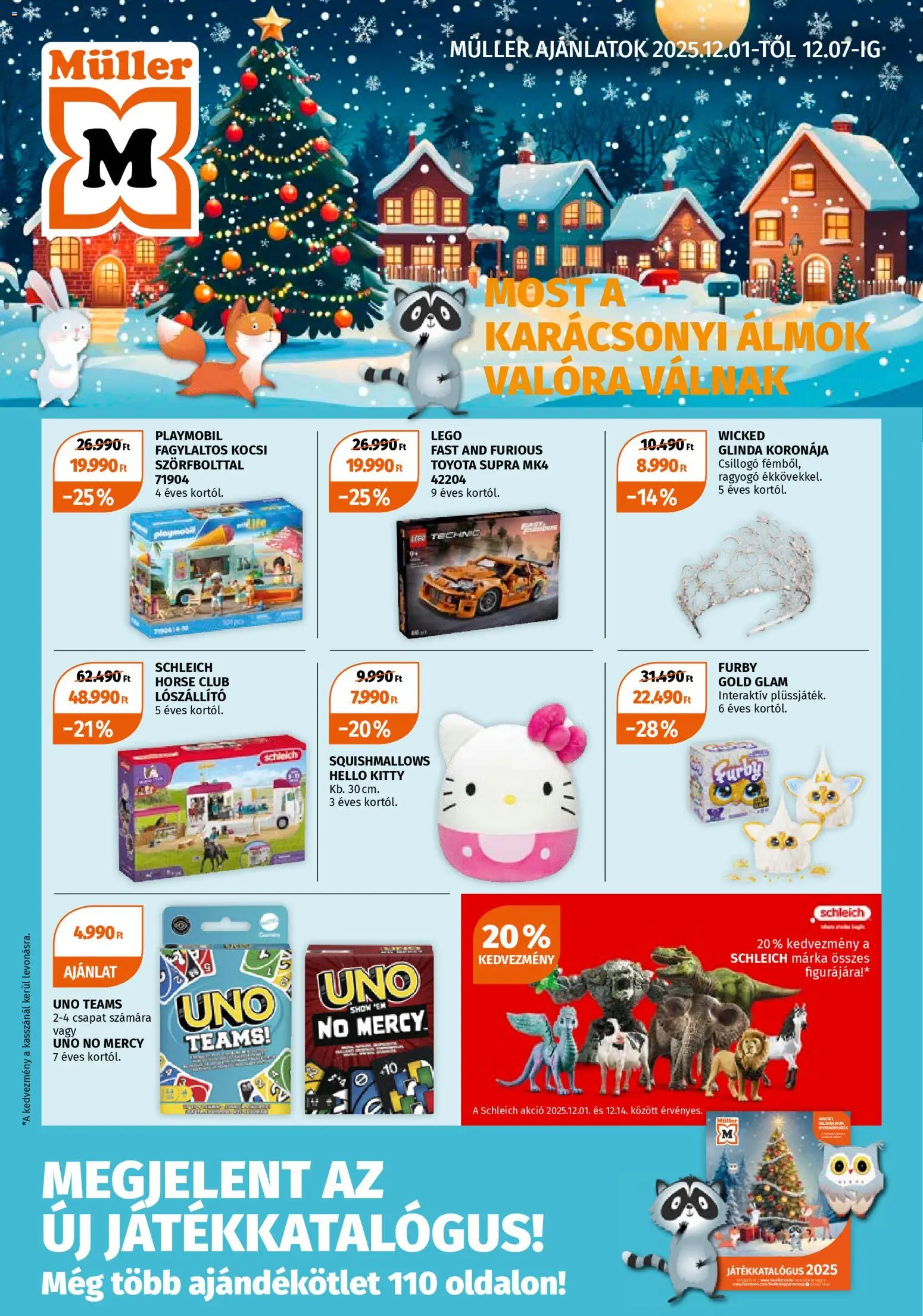 Müller - Játékprospektus - 1oldal - érvényes 2025.12.01.-tól