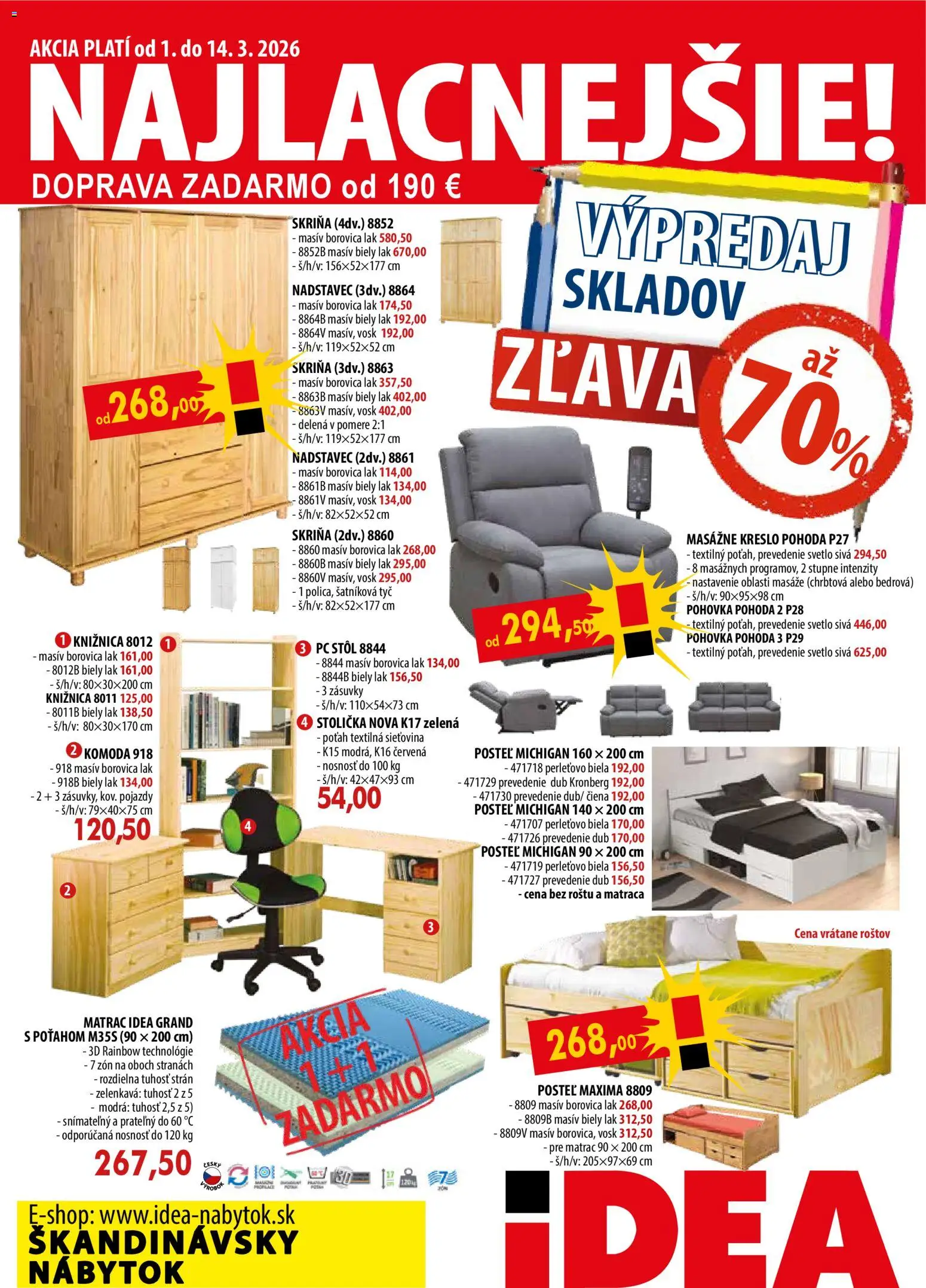 IDEA nábytok leták - strana 1- platný od 01.03.2026
