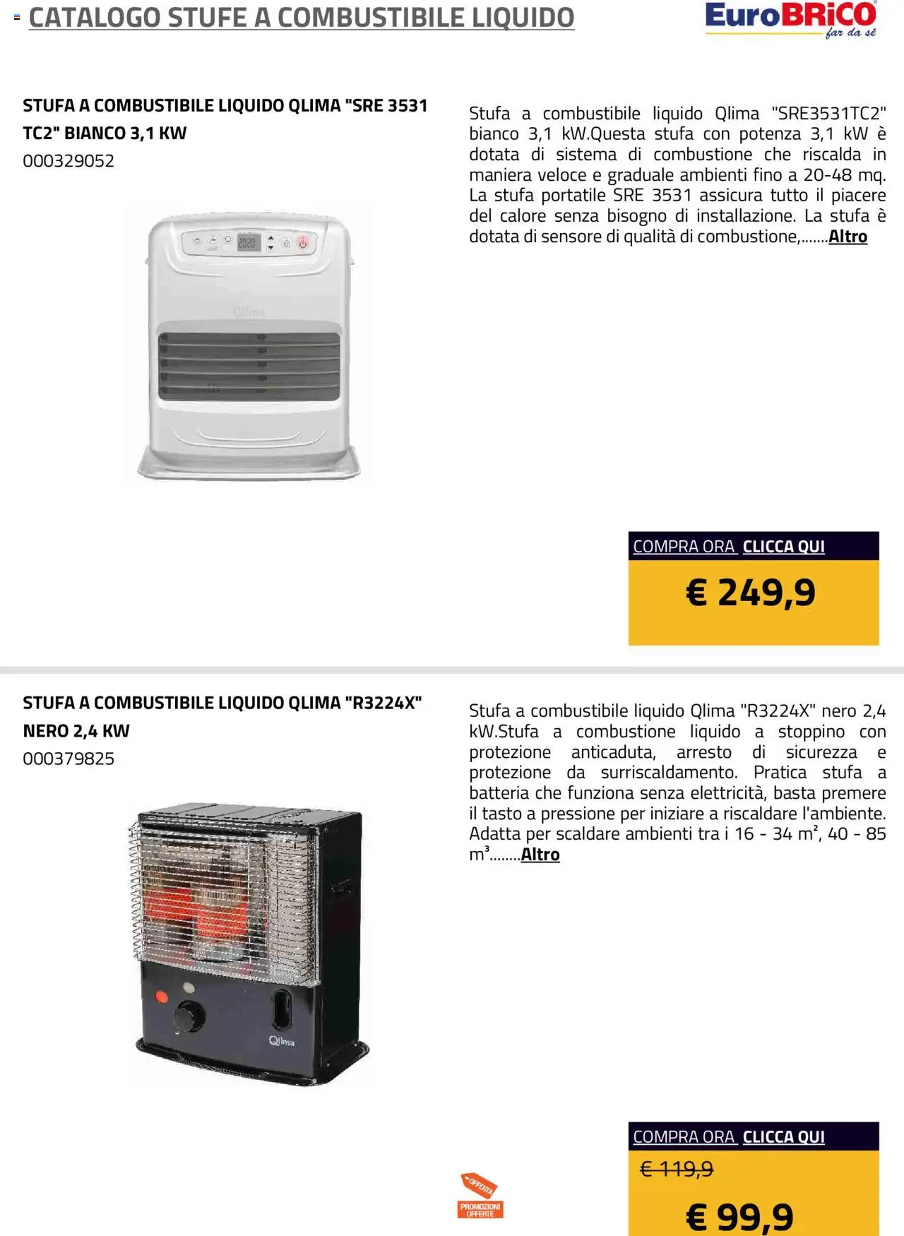 Eurobrico Stufe a Combustibile Liquido catalogo - pagina 3 - valido dal 23/07/2025