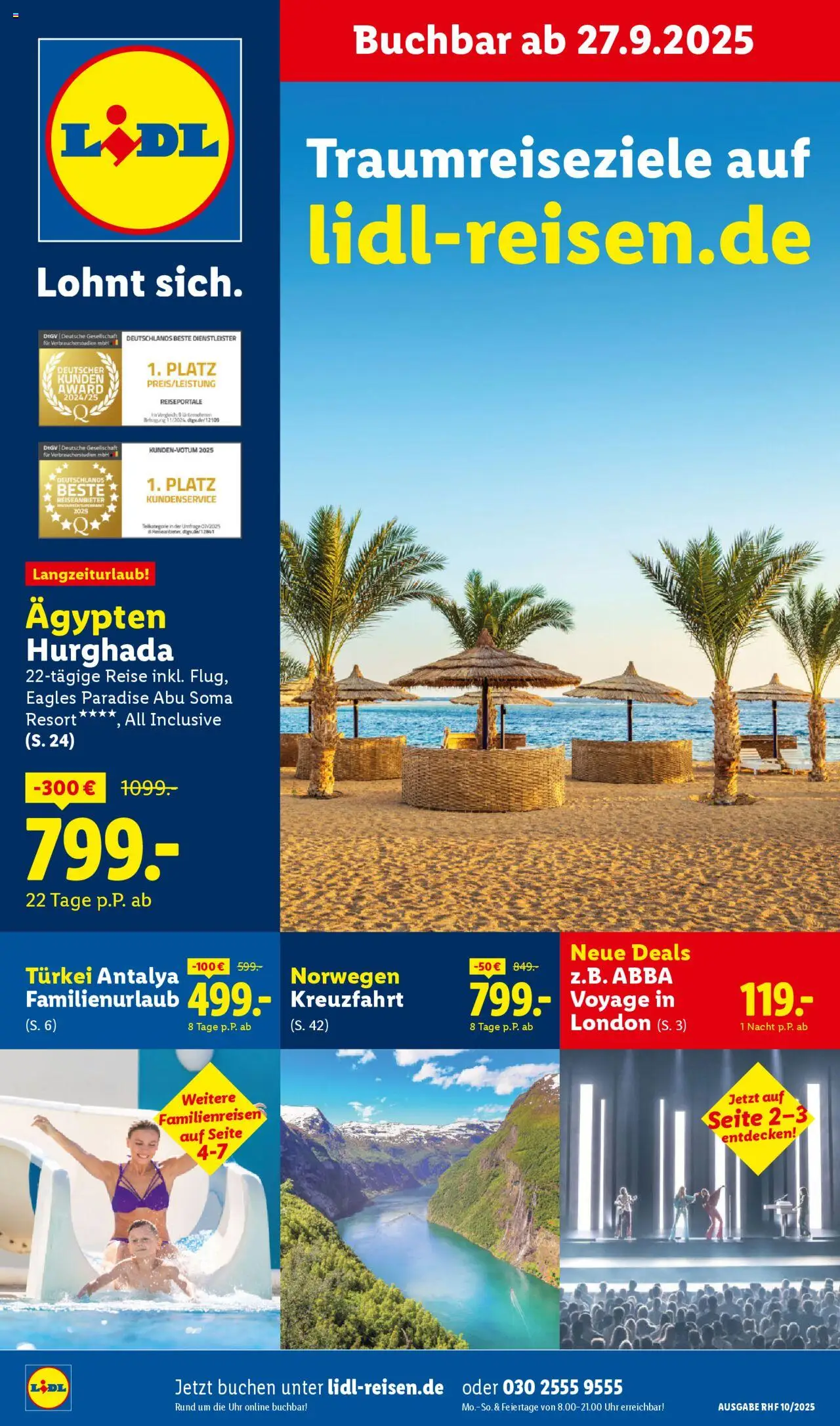 Lidl Reisen Prospekt 	 - Seite 1 - gültig ab 26.09.2025