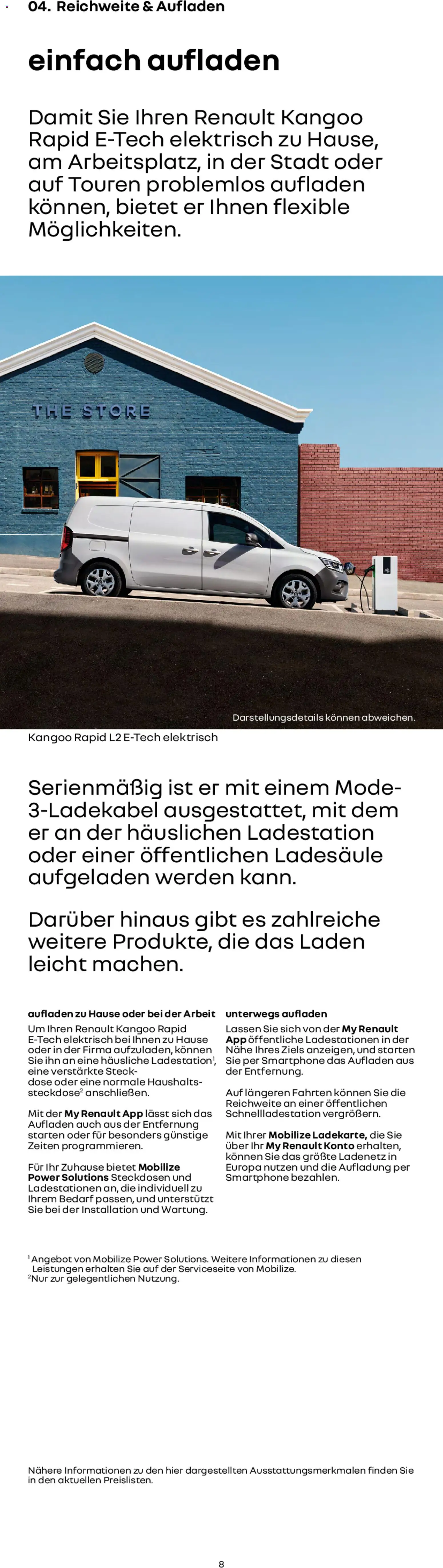 Renault Kangoo Rapid E-Tech - Seite 8 - gültig ab 15.01.2026