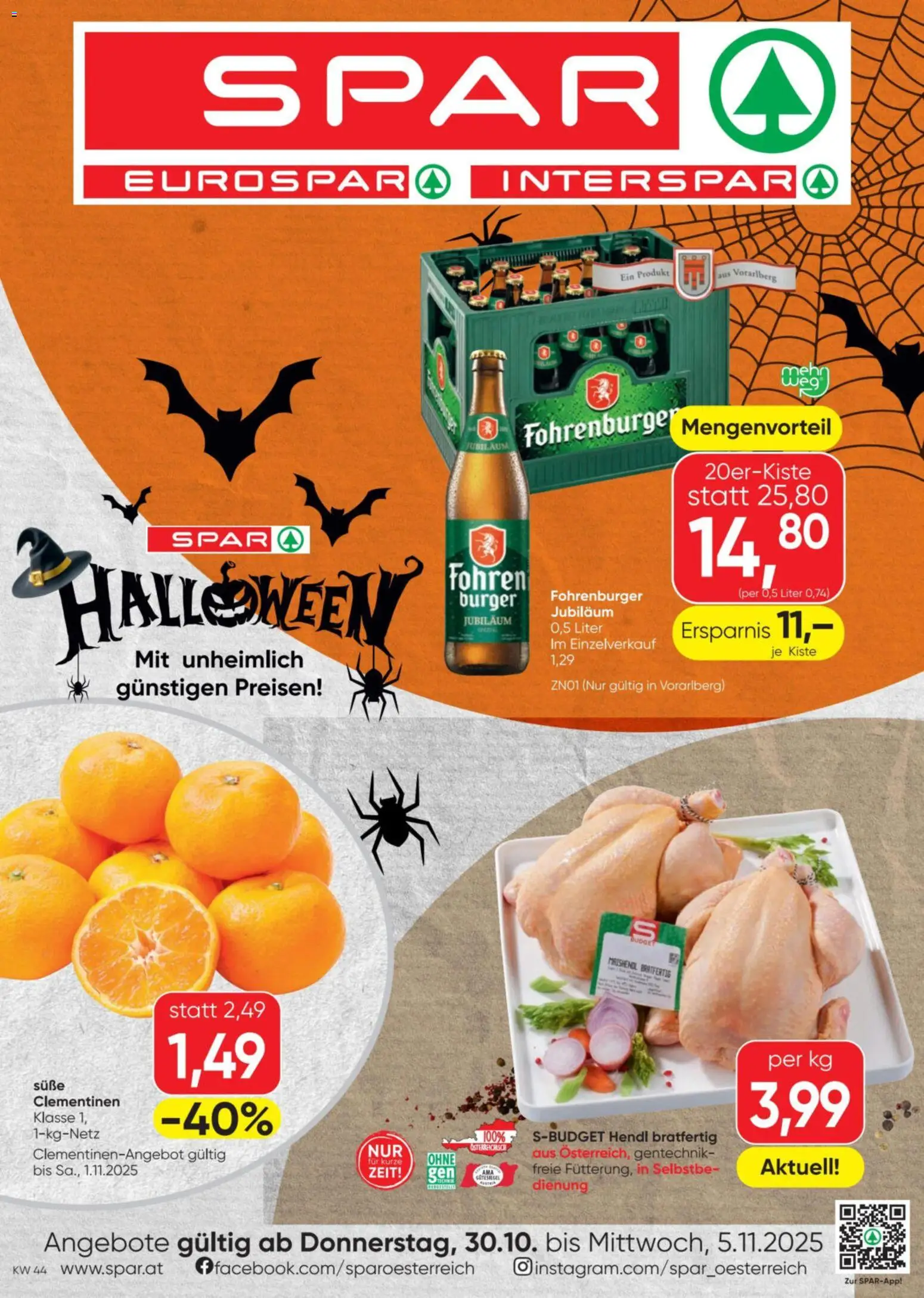 Spar Flugblatt - Seite 1- gültig ab 30.10.2025