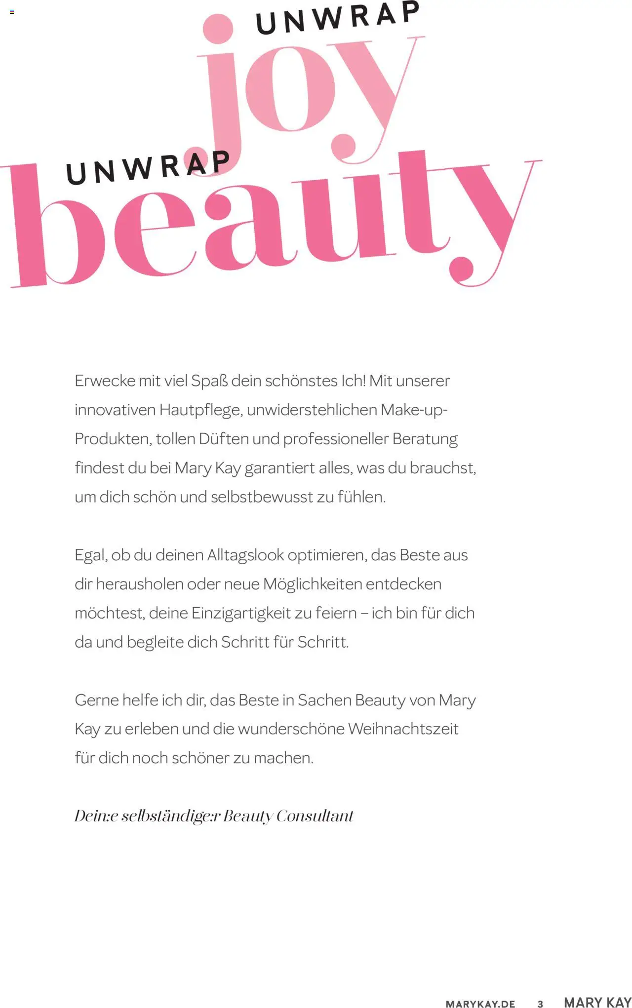 Mary Kay Katalog - Seite 3 - gültig ab 15.10.2025