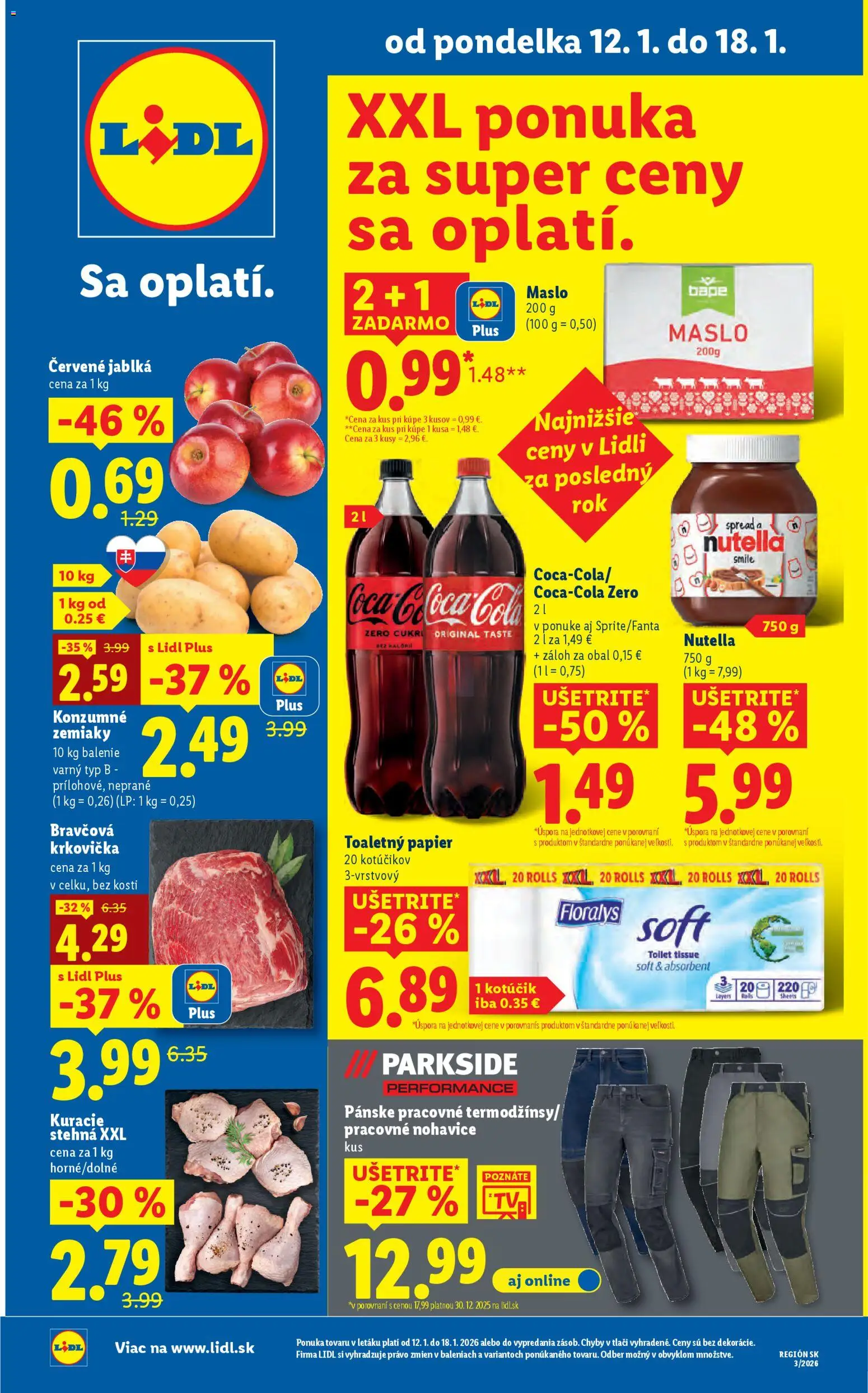 Lidl leták - strana 1- platný od 12.01.2026