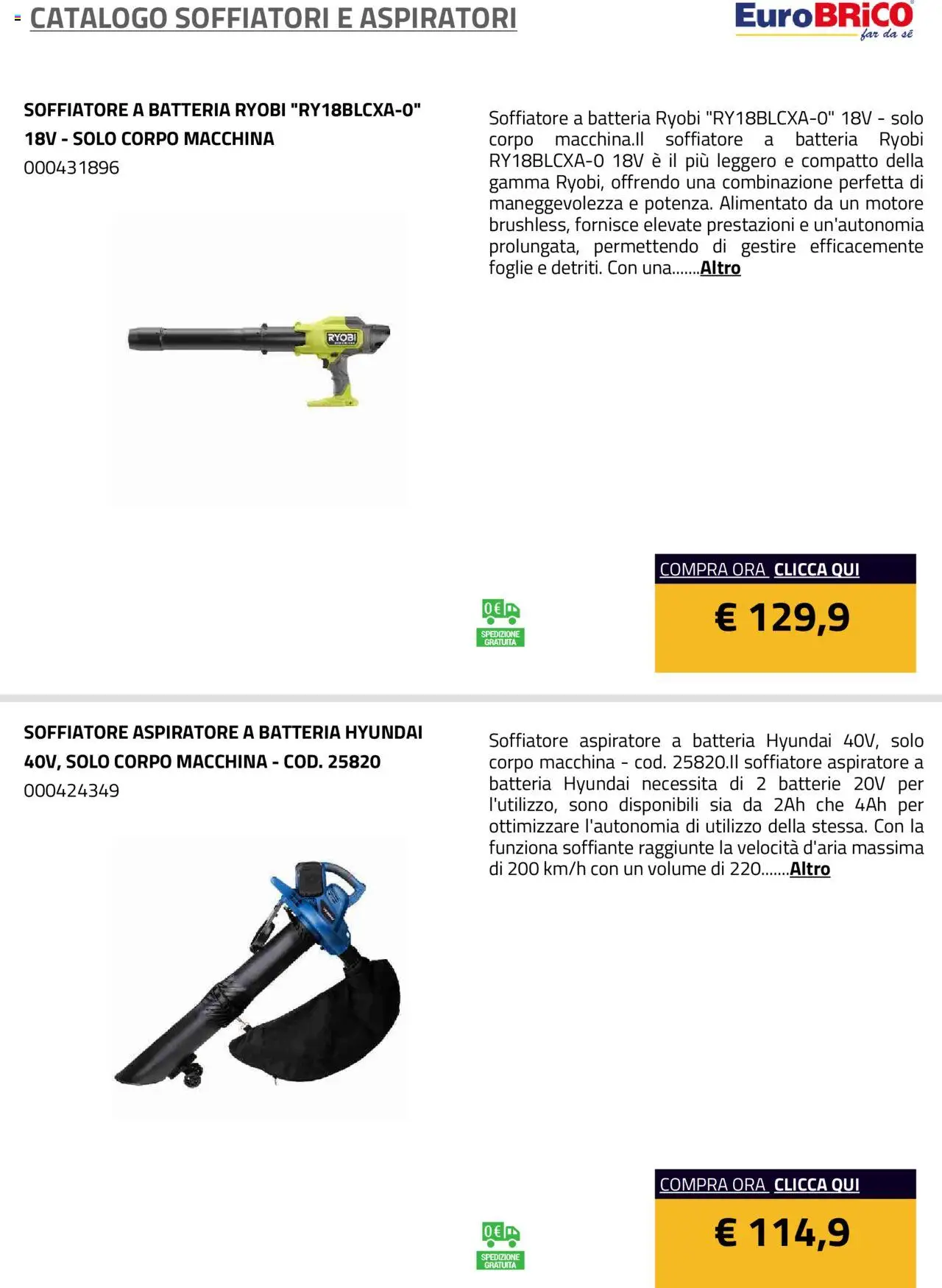 Eurobrico Soffiatori e Aspiratori catalogo - pagina 7 - valido dal 23/07/2025