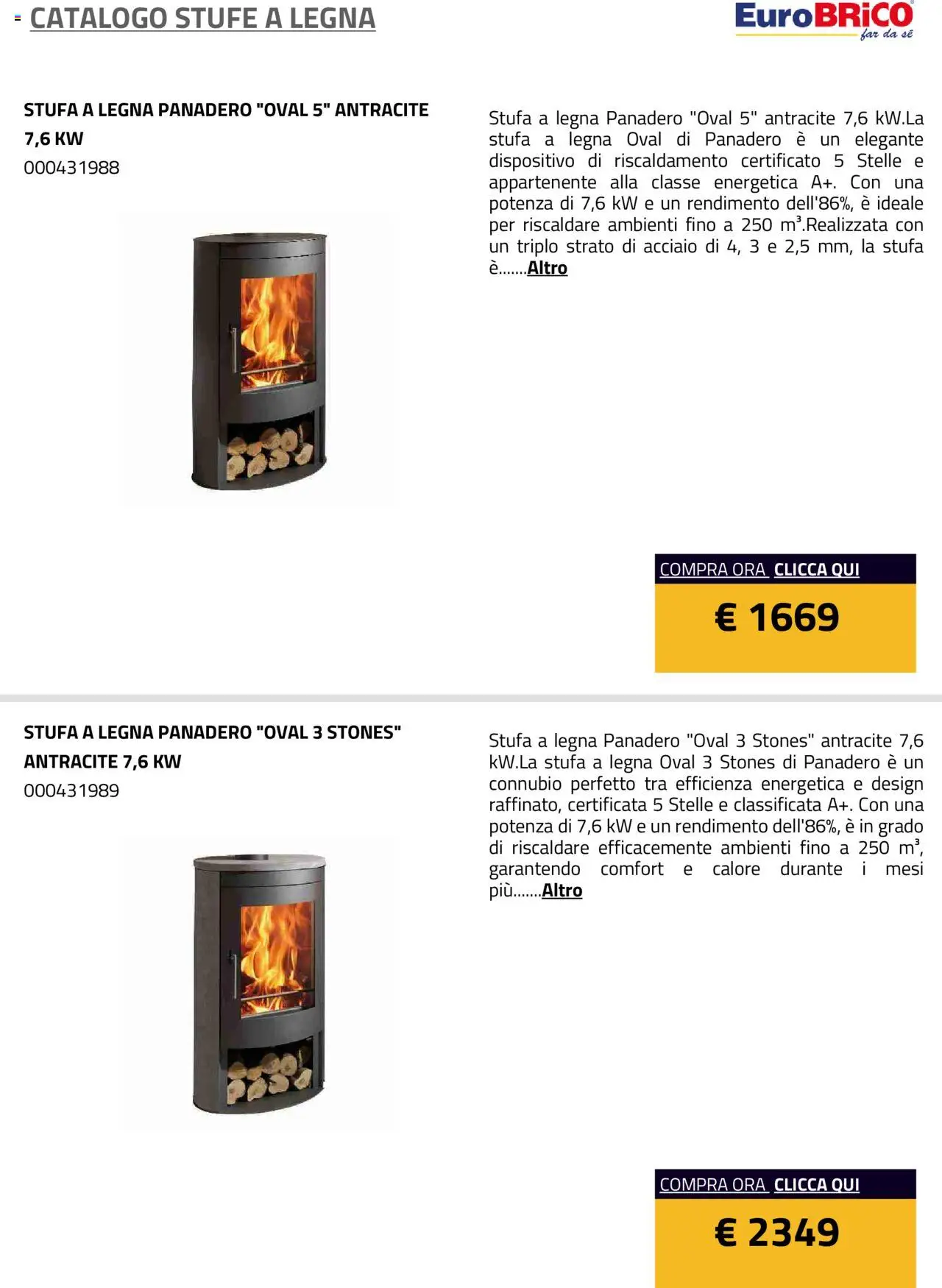 Eurobrico Stufe a Legna catalogo - pagina 32 - valido dal 23/07/2025