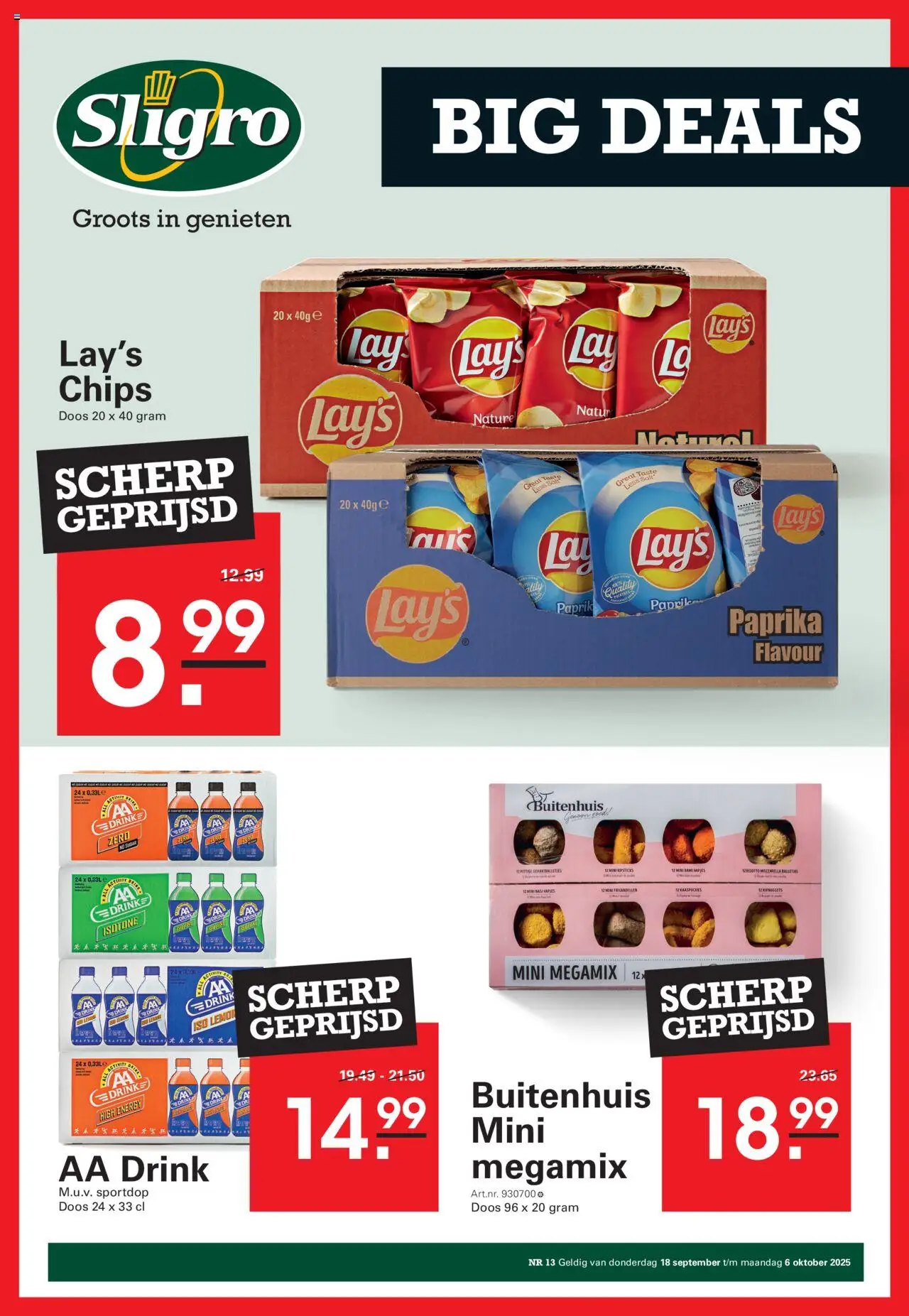 Sligro - Big Deals Sport - pagina 1- geldig vanaf 18-09-2025