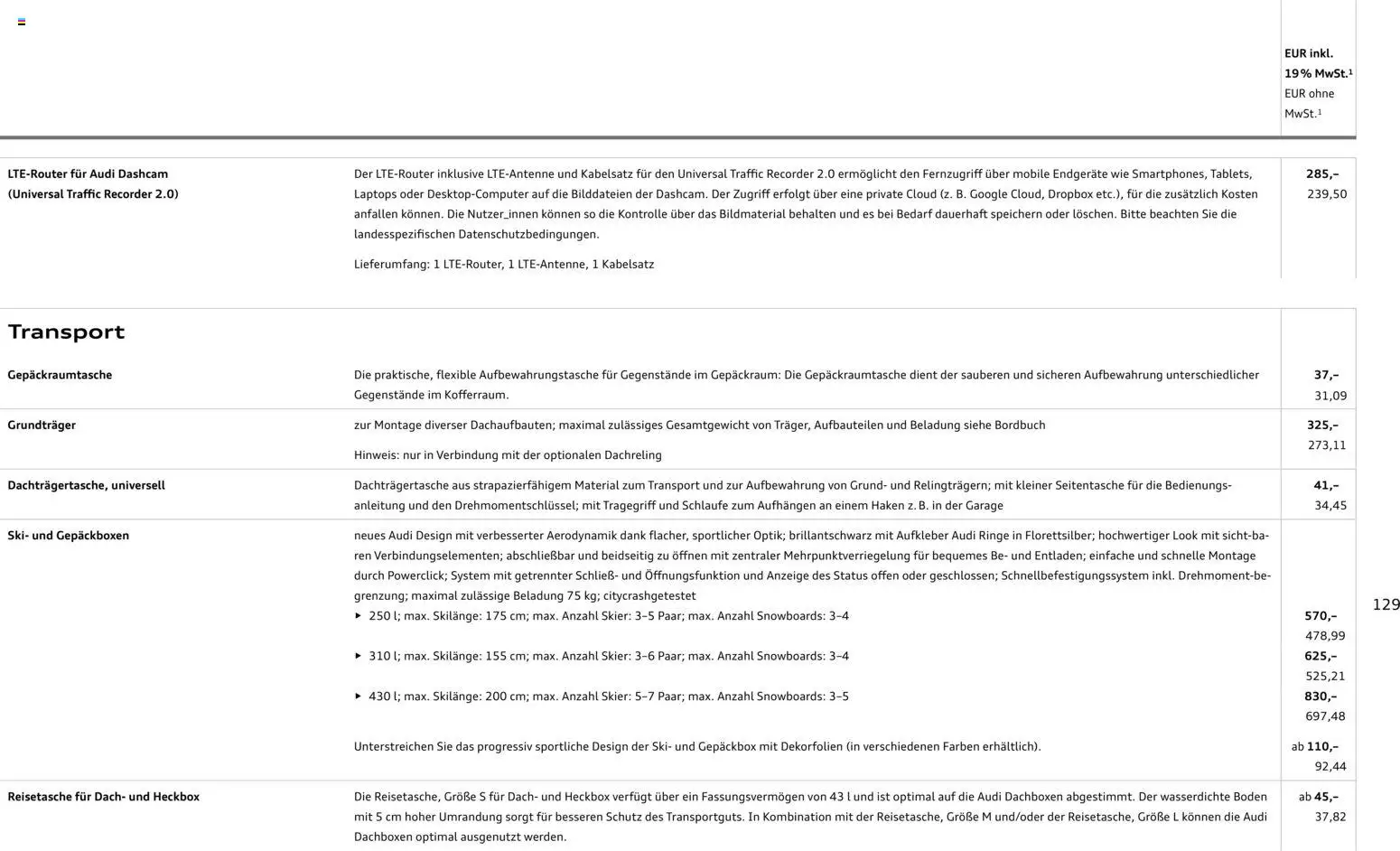 Audi Q7 - Seite 129 - gültig ab 28.10.2025