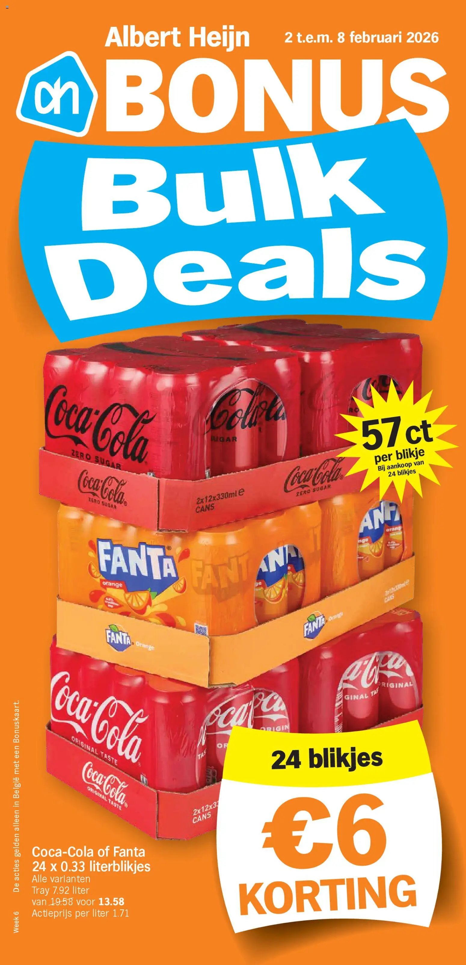 Albert Heijn folder week  / de la semaine 6 - pagina 1- geldig vanaf 02/02/2026
