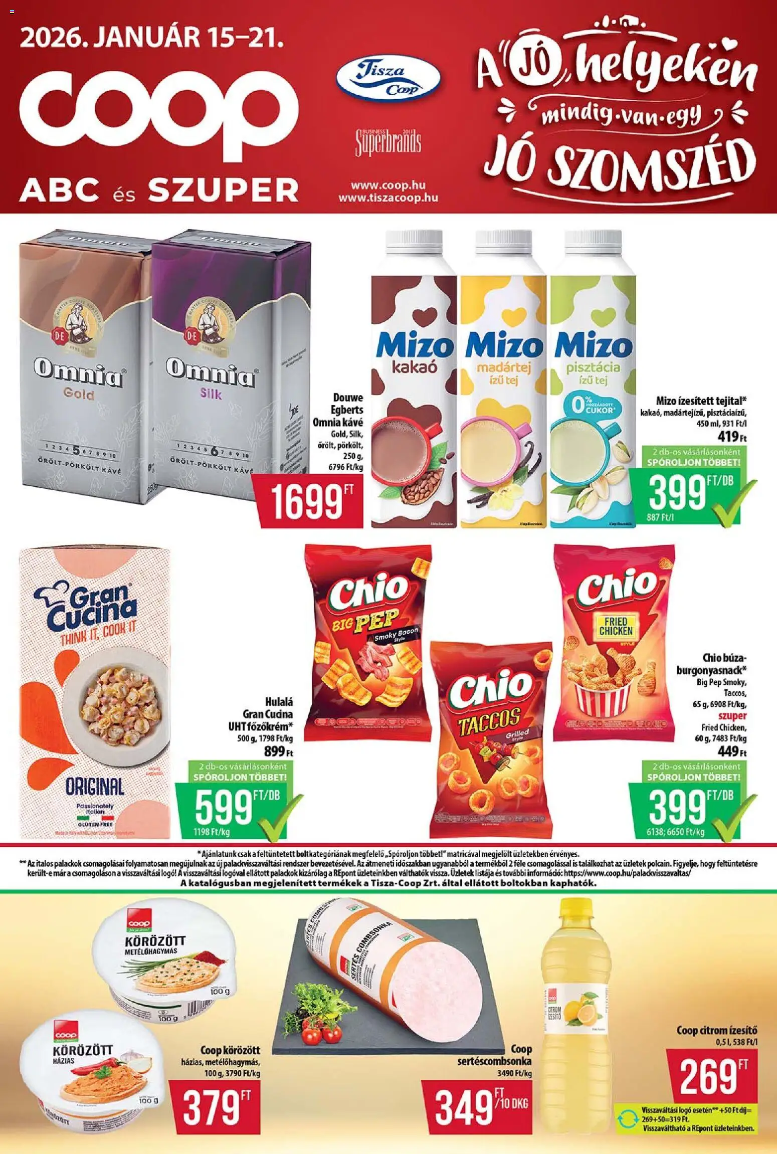 COOP - Abc & Szuper / Tisza - 1oldal - érvényes 2026.01.15.-tól