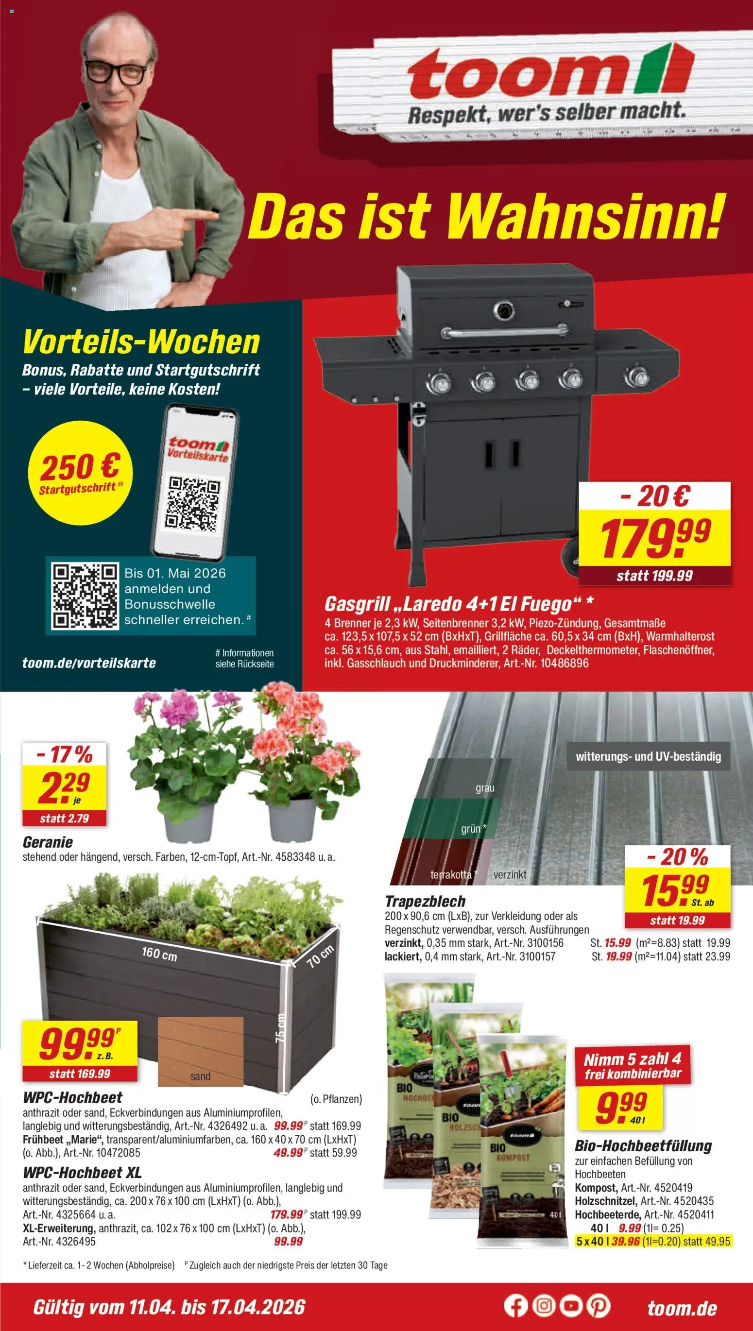 Toom Baumarkt Prospekt 	 - Seite 1 - gültig ab 11.04.2026