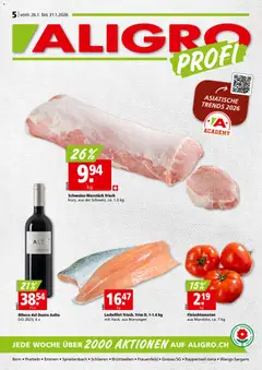 Vorschau Aligro Aktionen Schlieren, Gossau SG, Frauenfeld, Rapperswil-Jona, Sargans, Bern, Brüttisellen, Pratteln, Emmen, Spreitenbach gültig ab 26.01.2026