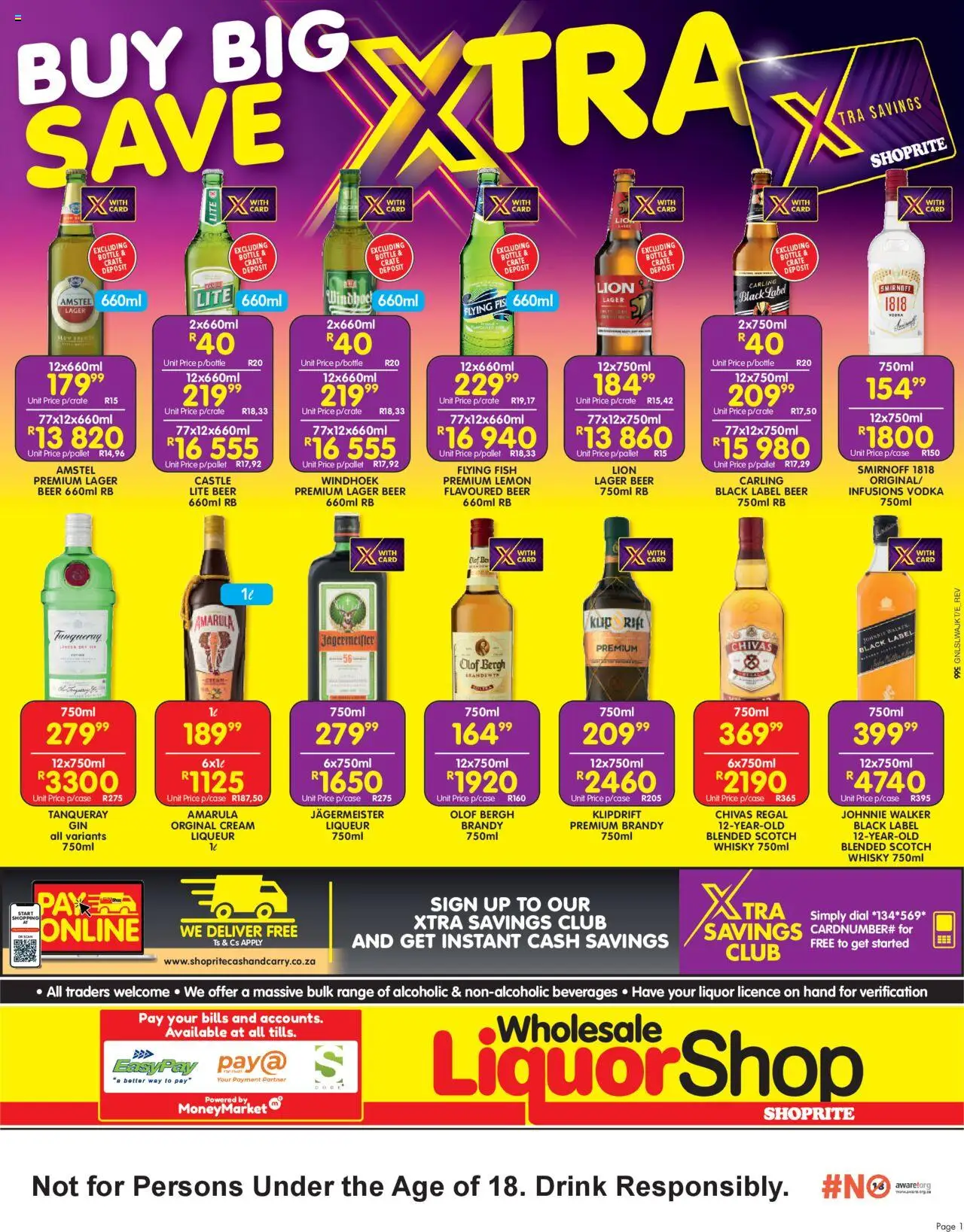 Shoprite - Wholesale LiquorShop Deals Selected Stores - page 1- valid from 20/10/2025
