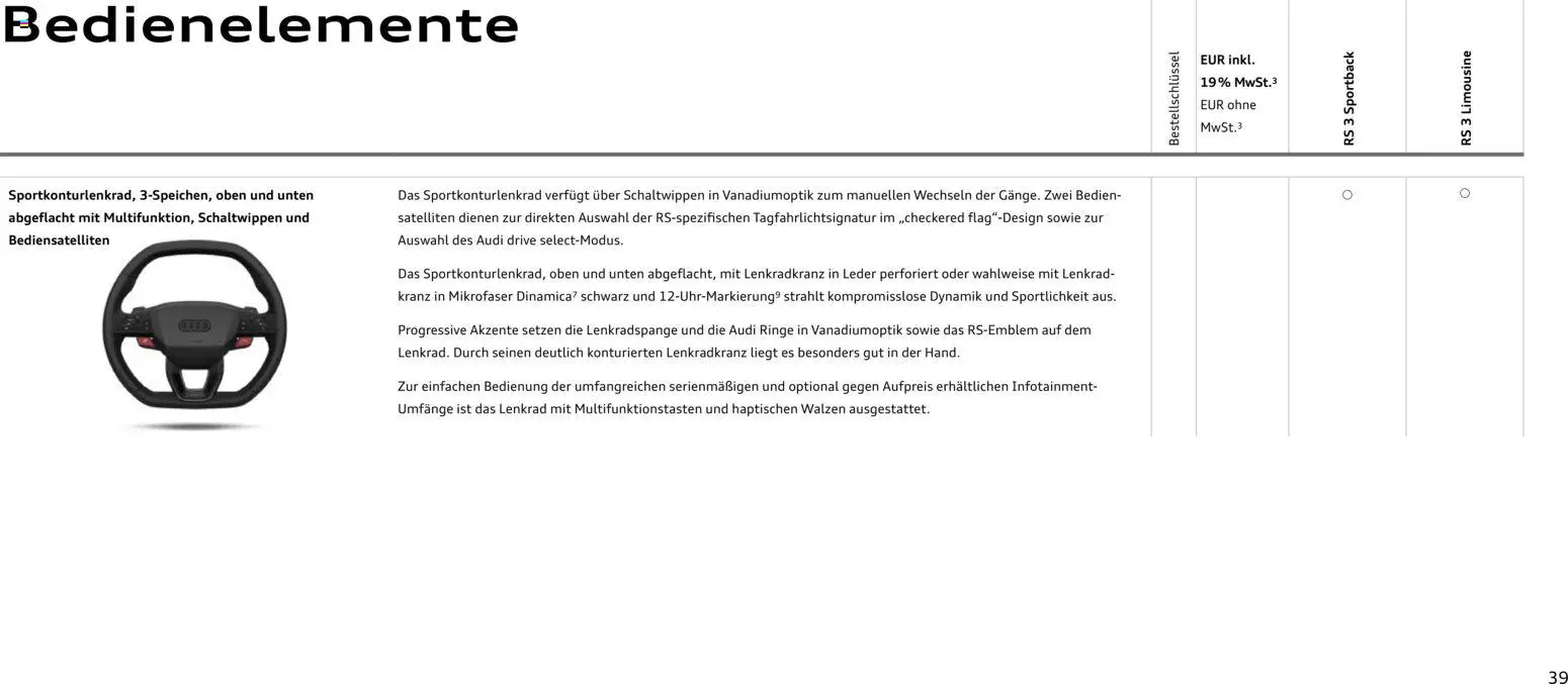 Audi RS 3 Sportback / RS 3 Limousine - Seite 39 - gültig ab 28.10.2025