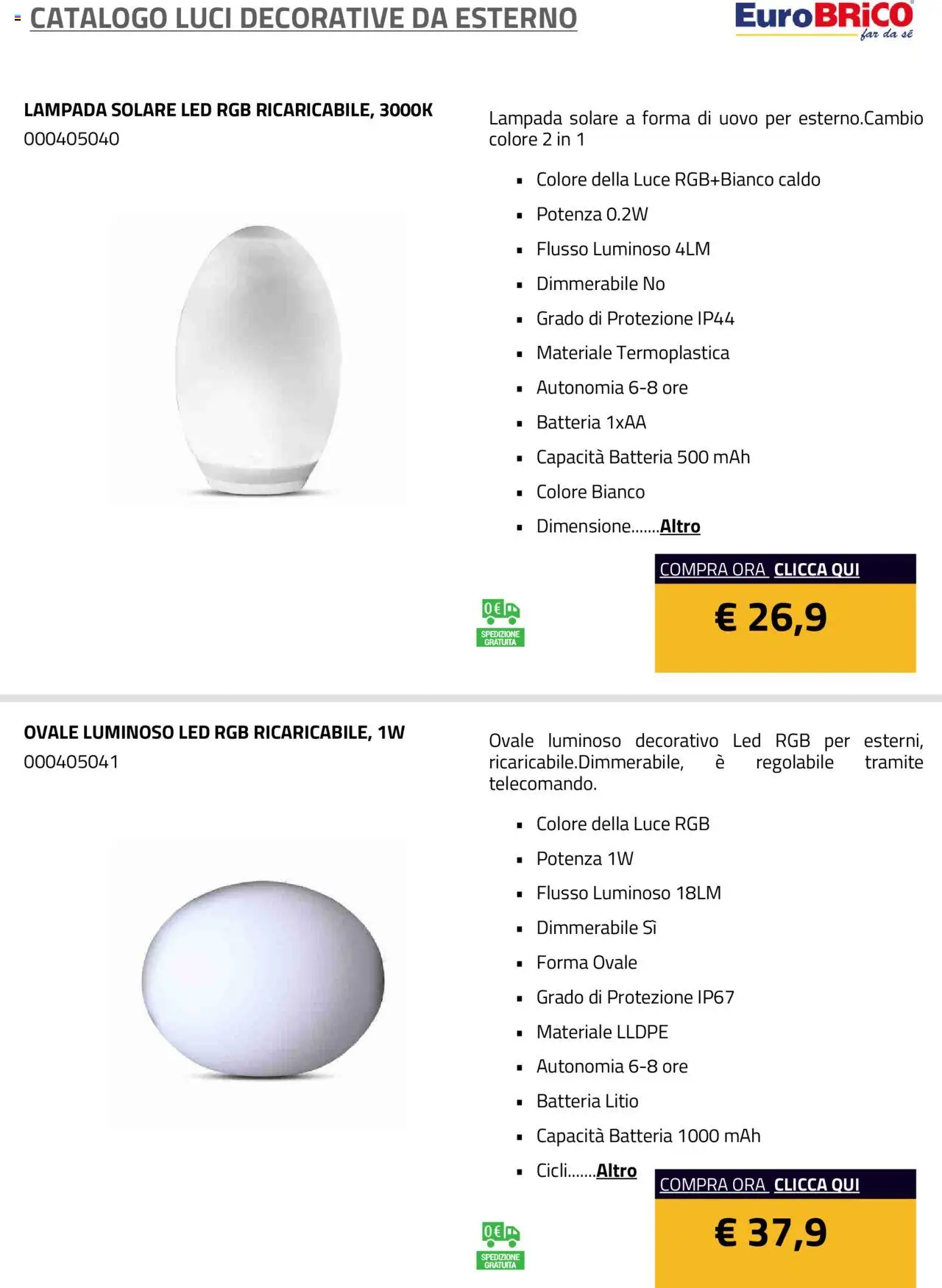 Eurobrico Luci Decorative da Esterno catalogo - pagina 14 - valido dal 23/07/2025