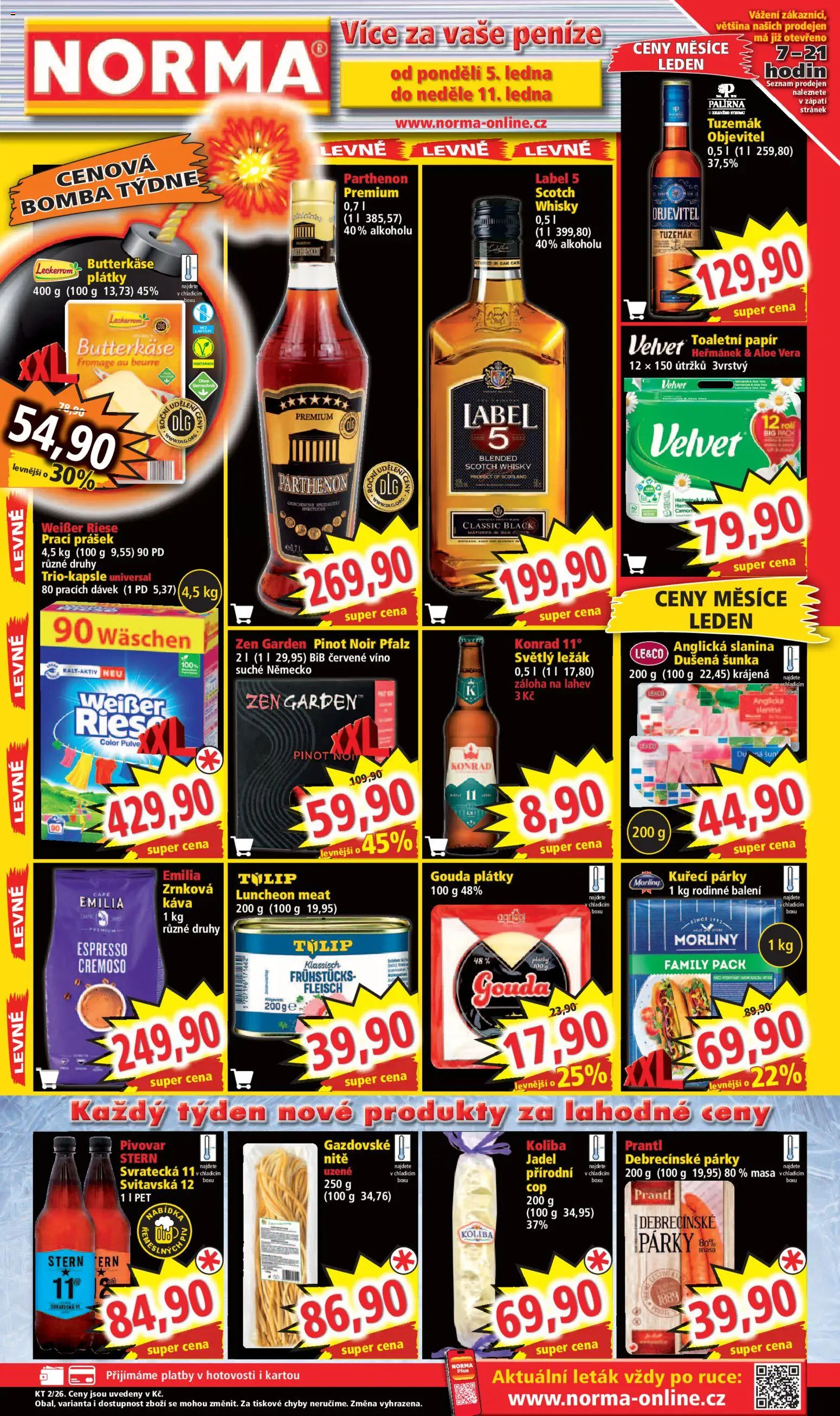 Norma leták - strana 1- platný od 05.01.2026