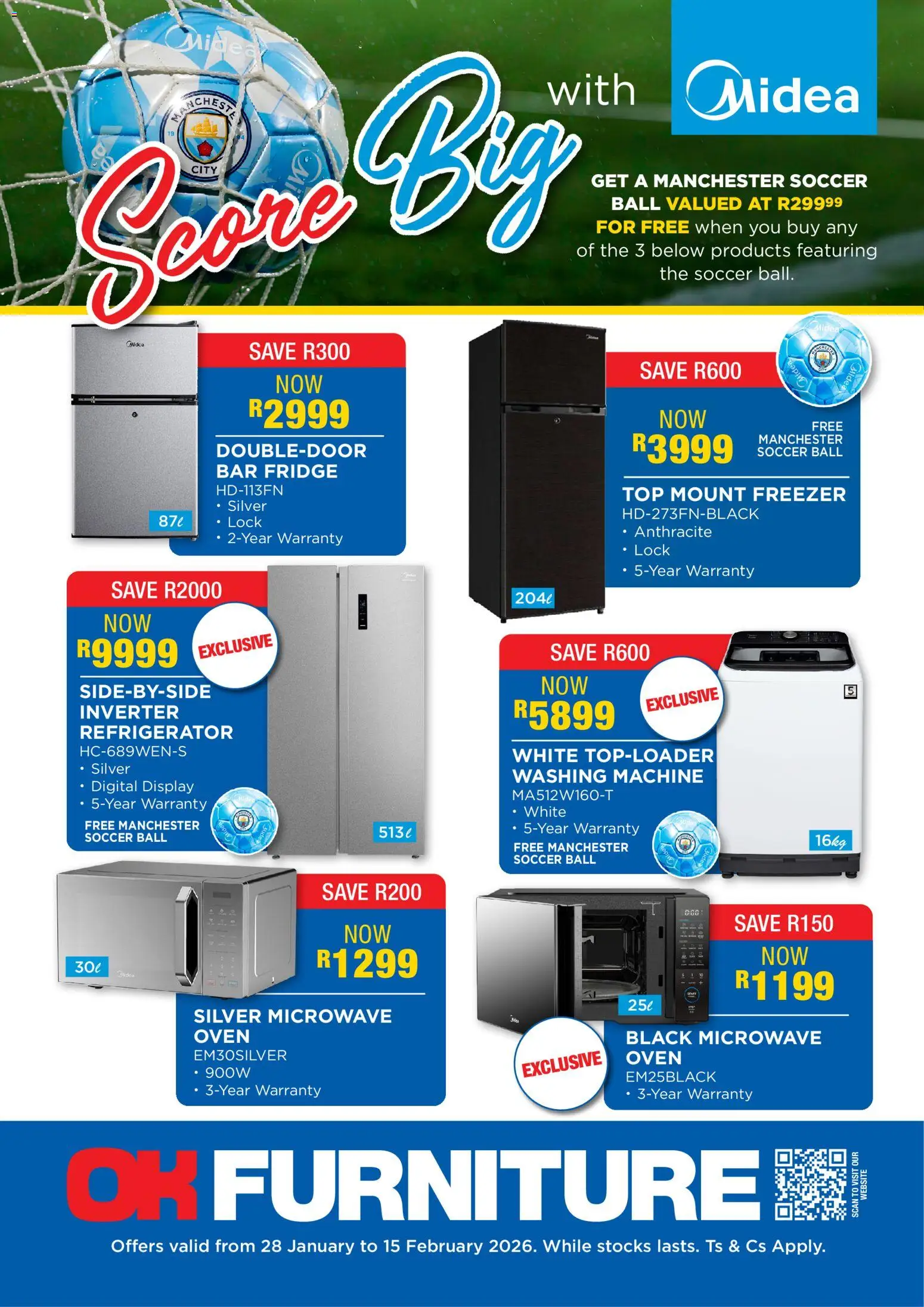 OK Furniture - Score Big With Midea  - page 1- valid from 28/01/2026