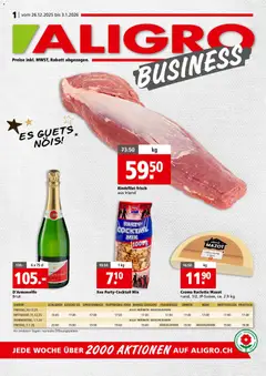 Vorschau Aligro Aktionen Business Schlieren, Gossau SG, Frauenfeld, Rapperswil-Jona, Sargans, Bern, Brüttisellen, Pratteln, Emmen, Spreitenbach gültig ab 26.12.2025