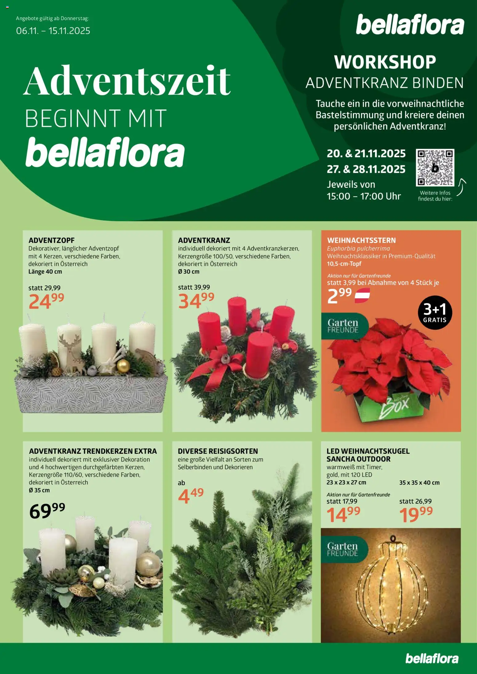 bellaflora Flugblatt - Seite 1- gültig ab 06.11.2025