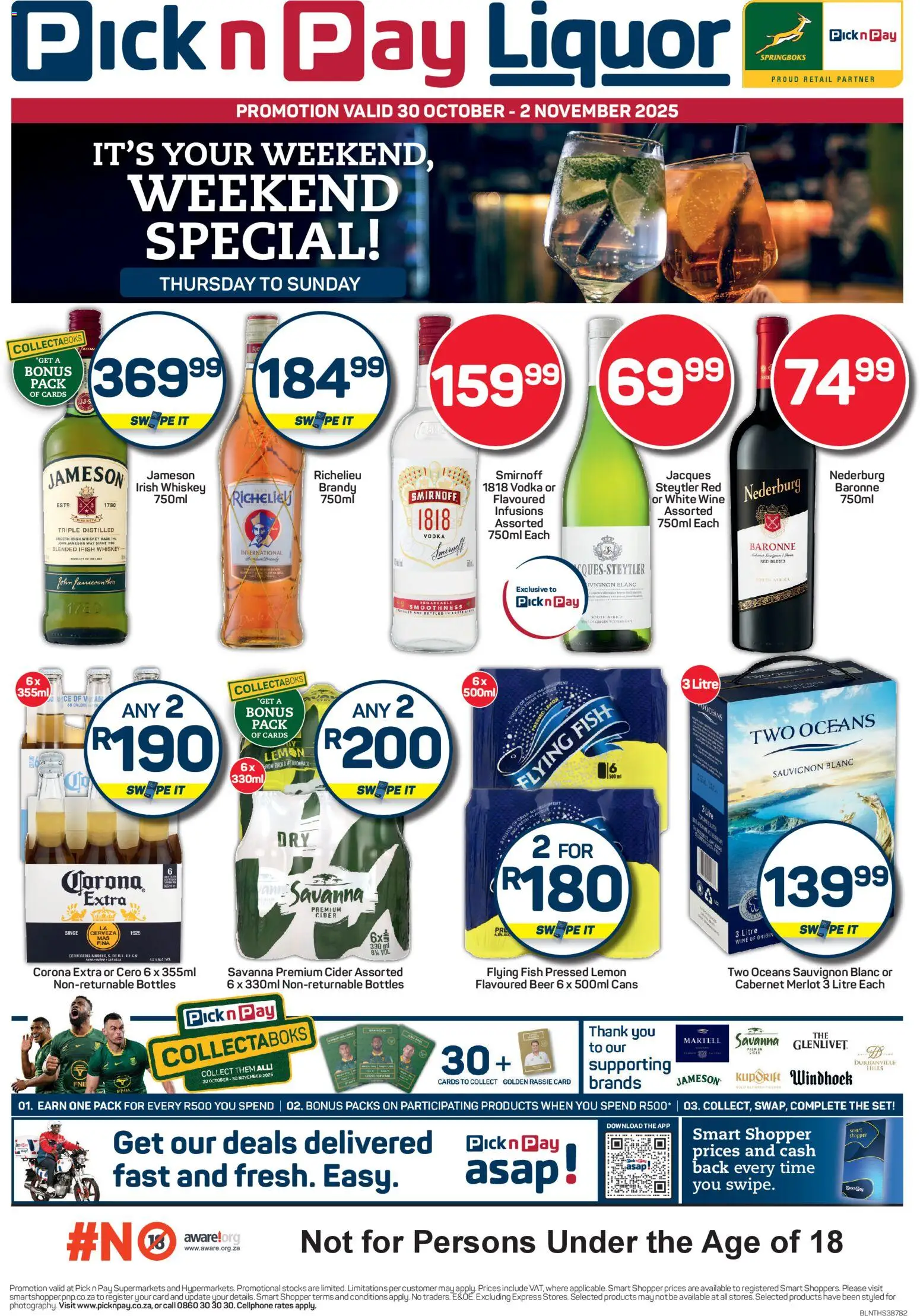 Pick n Pay - Liquor Weekend Specials - page 1- valid from 30/10/2025