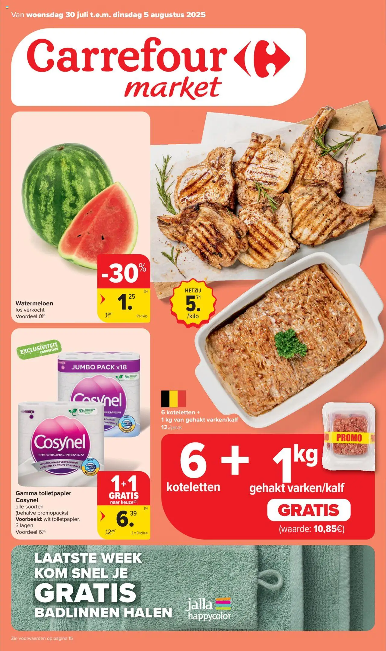 Carrefour market folder week 31 - pagina 1- geldig vanaf 30/07/2025