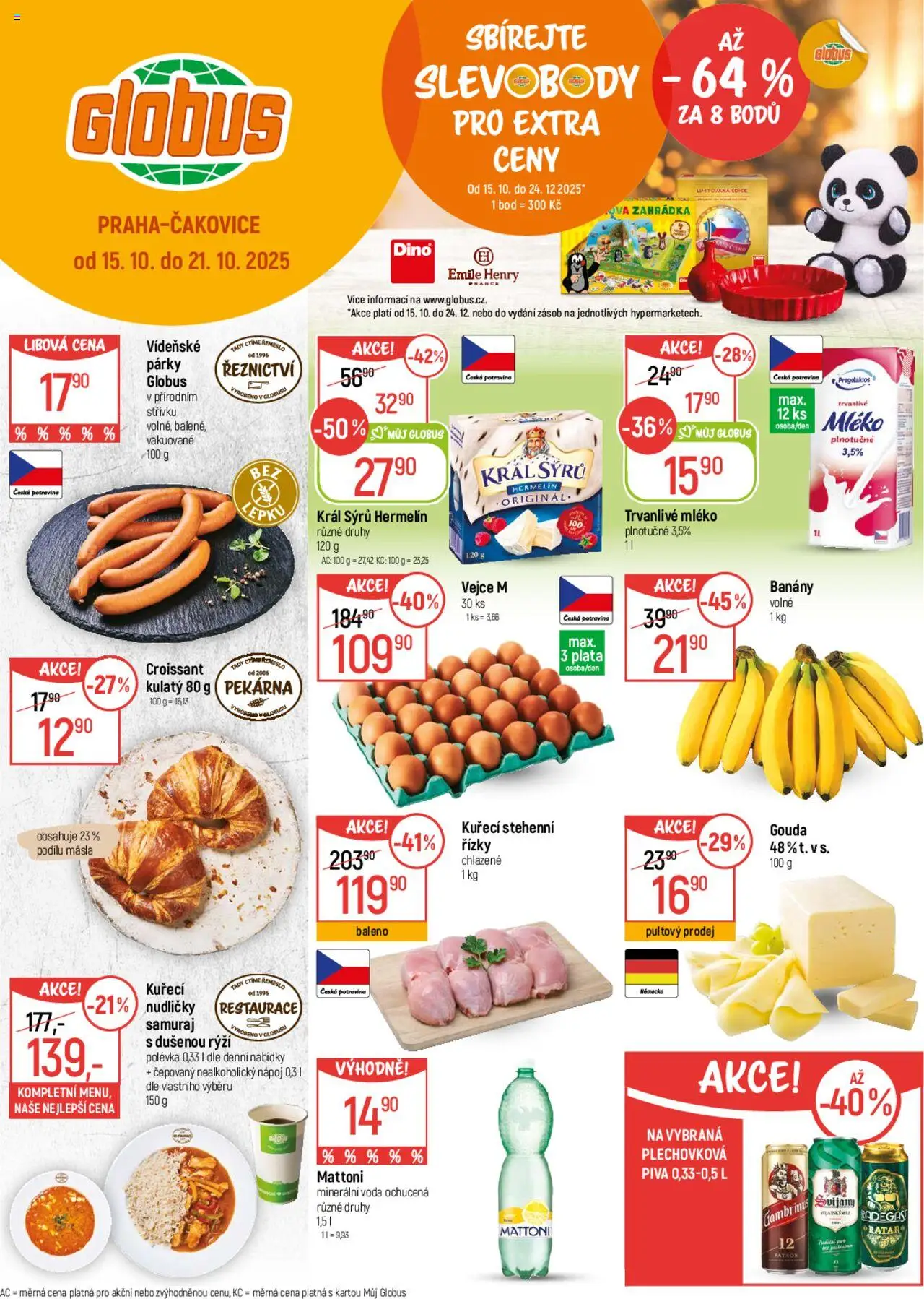 Globus leták - strana 1- platný od 15.10.2025