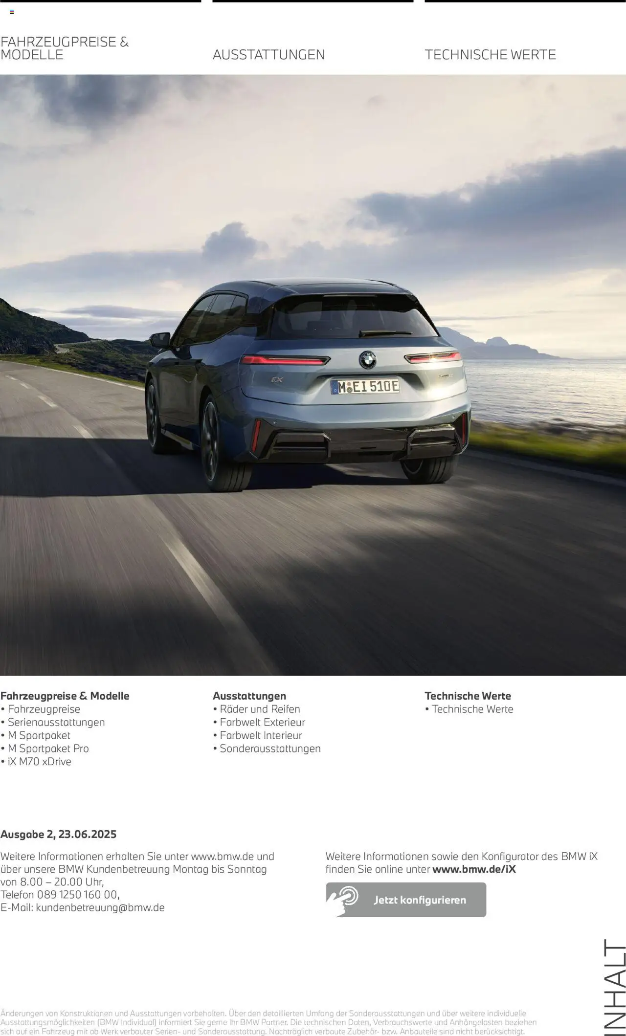 BMW iX - Seite 2 - gültig ab 01.07.2025