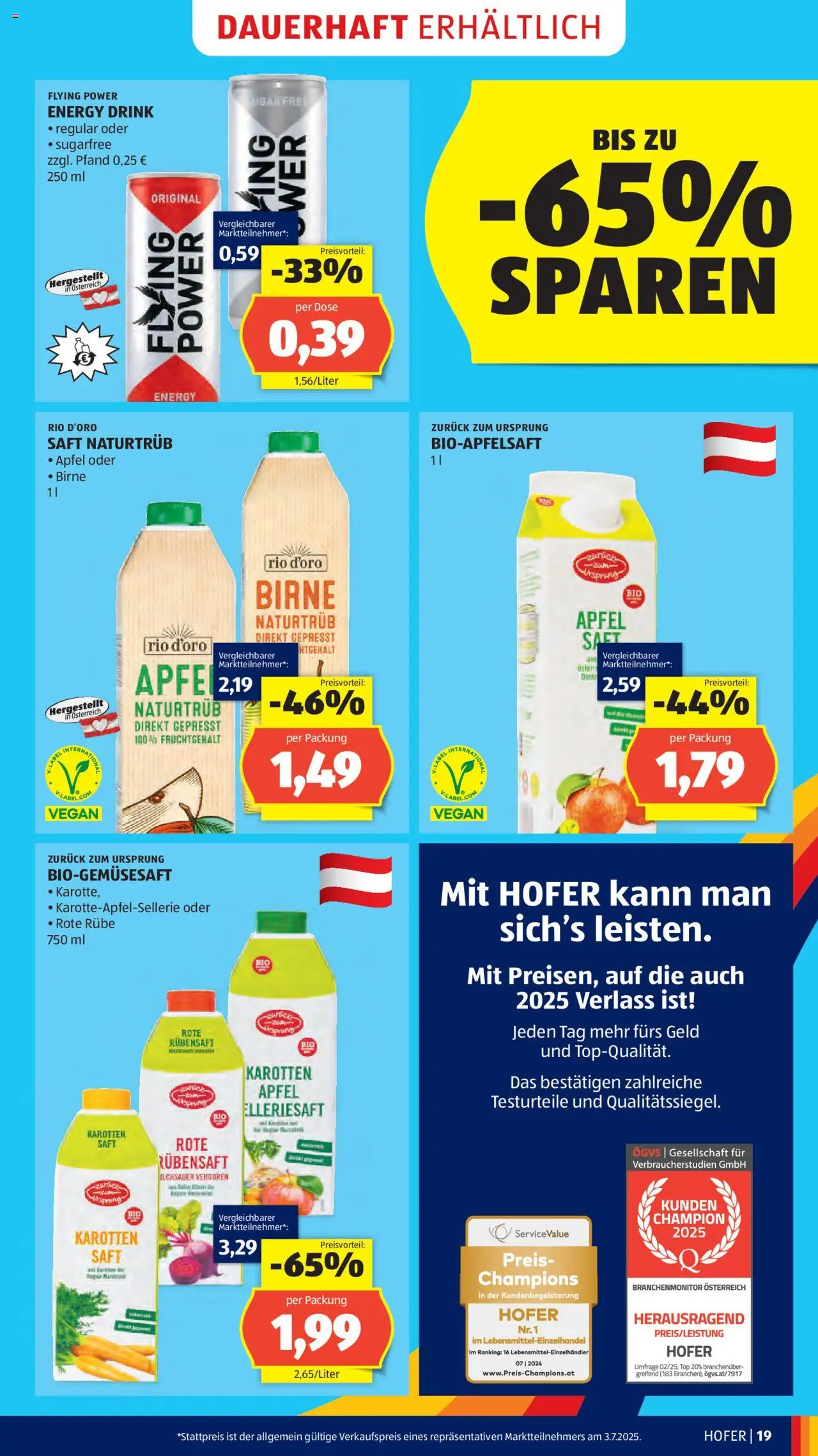Hofer Flugblatt - Seite 21- gültig ab 18.07.2025