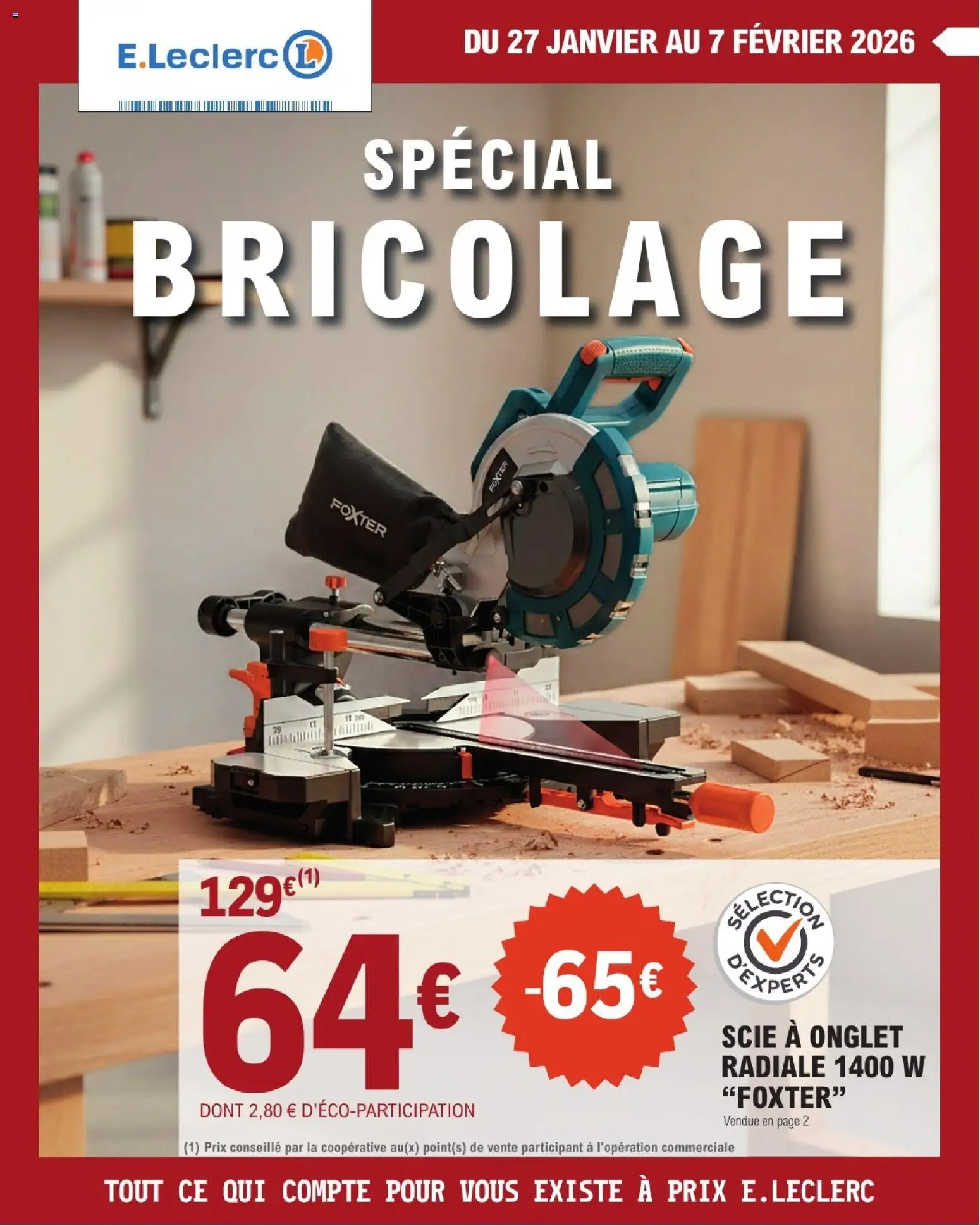 Brico E.Leclerc - Bricolage - page 1 - valable à partir du 27/01/2026