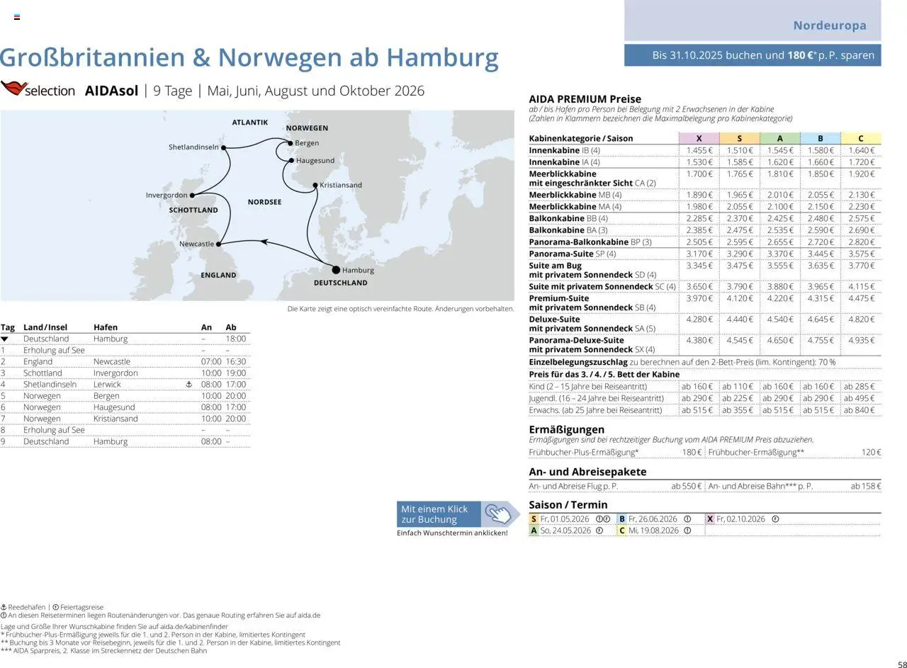 Aida Sommer 2026 - Seite 58 - gültig ab 01.03.2026