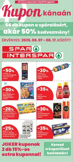 Előnézet Spar Kupon Kánaán kuponfüzet érvényes 2025.08.07.-tól