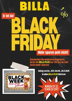 Vorschau Billa - Black Friday gültig ab 20.11.2025