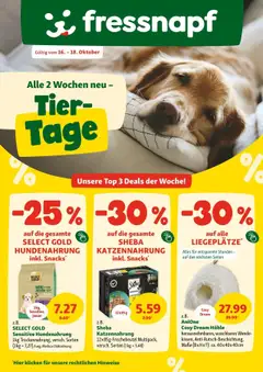 Vorschau Fressnapf Flugblatt gültig ab 16.10.2025
