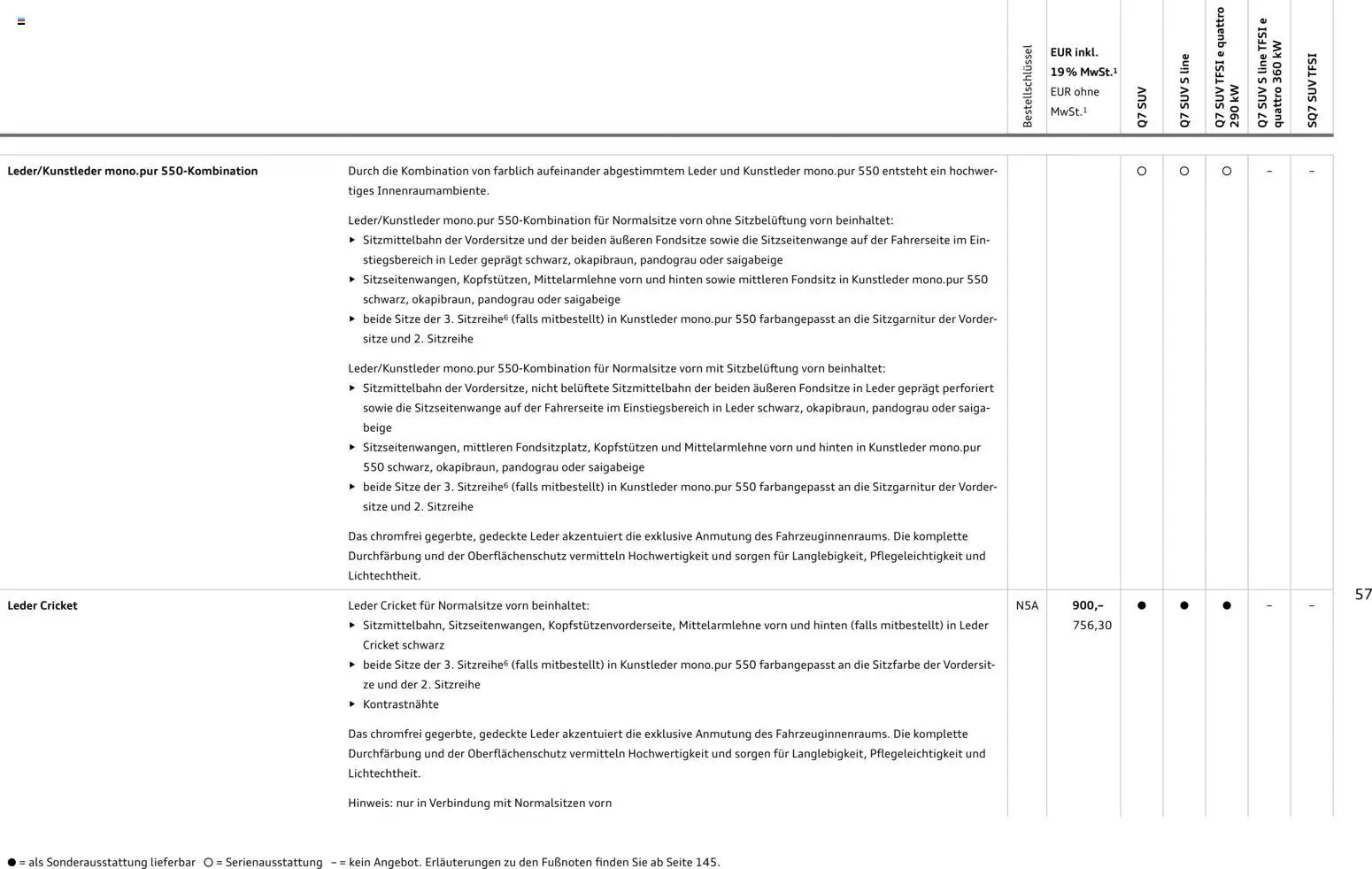 Audi Q7 - Seite 57 - gültig ab 28.10.2025