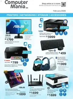 Preview Computer Mania - Printer, Networking, Storage Accessories valid from 01/02/2026