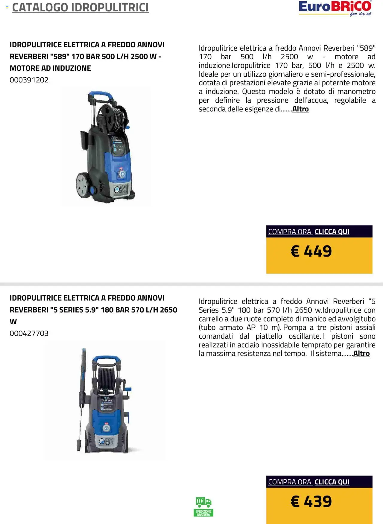 Eurobrico Idropulitrici catalogo - pagina 7 - valido dal 23/07/2025