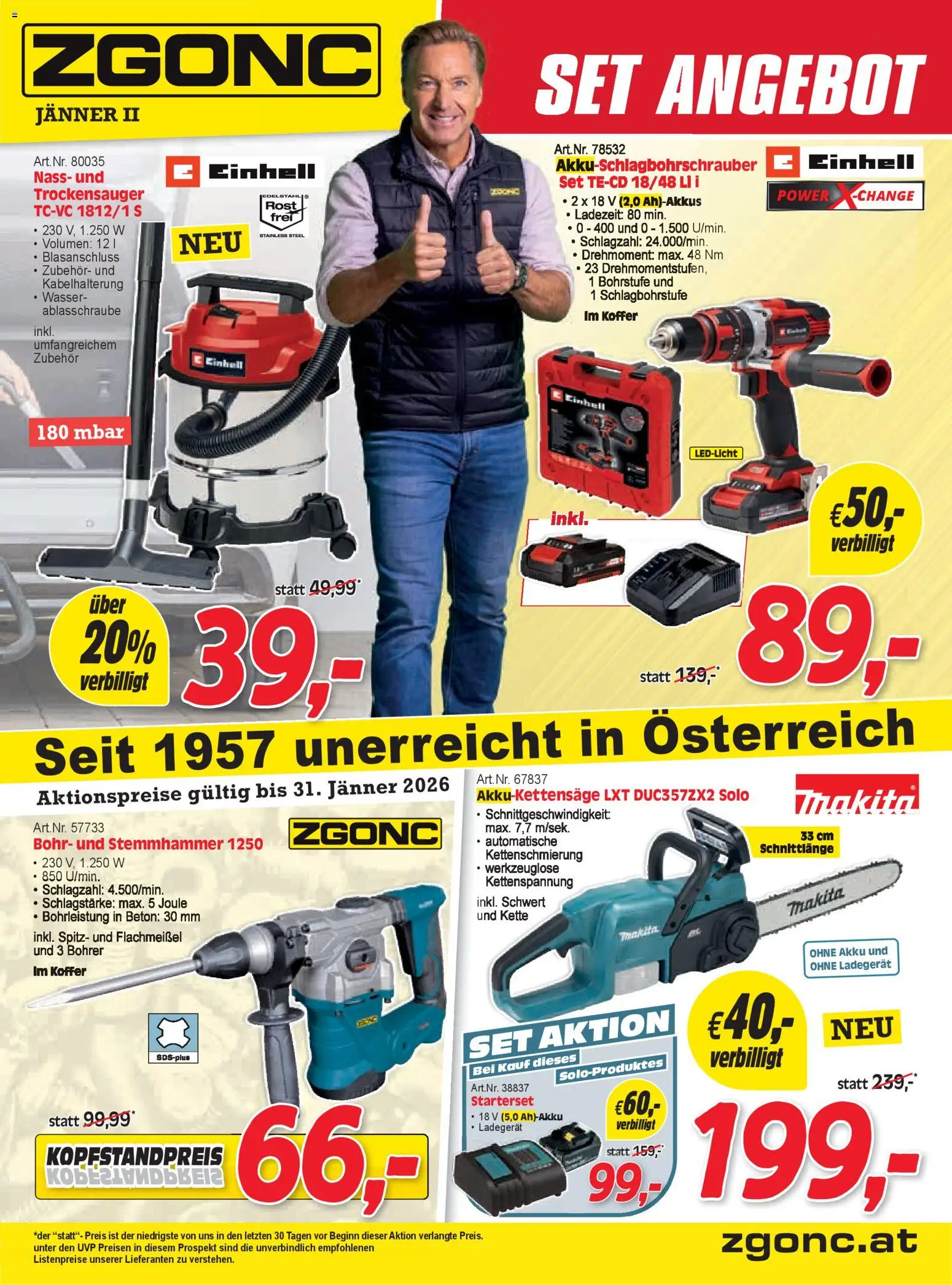 Zgonc Flugblatt Jänner II 2026 - Seite 1- gültig ab 15.01.2026