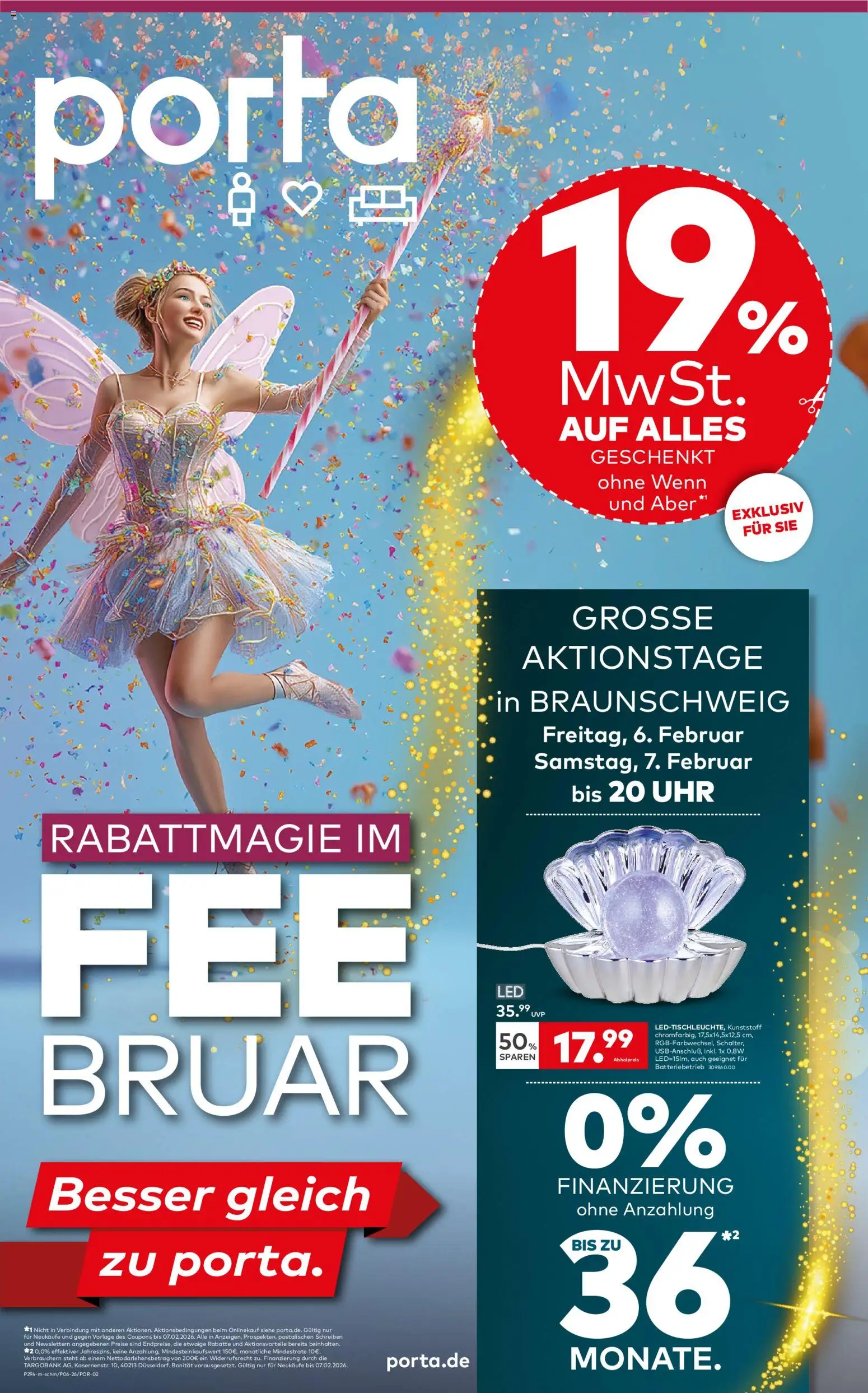 Porta! Rabattmagie im FEEbruar mit 19% MwSt. auf alles - Köln - Seite 1 - gültig ab 01.02.2026