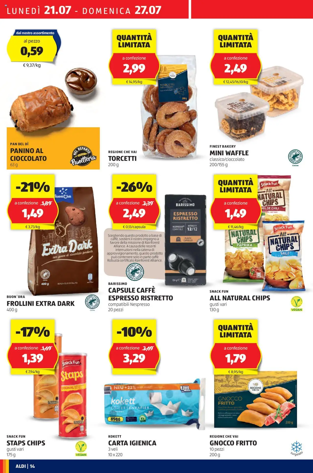 Volantino Aldi	 - pagina 14 - valido dal 21/07/2025