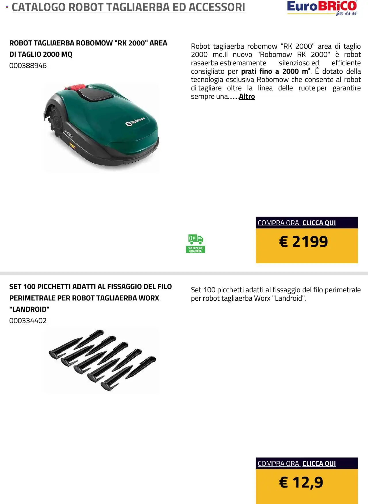 Eurobrico Robot Tagliaerba ed Accessori catalogo - pagina 11 - valido dal 23/07/2025