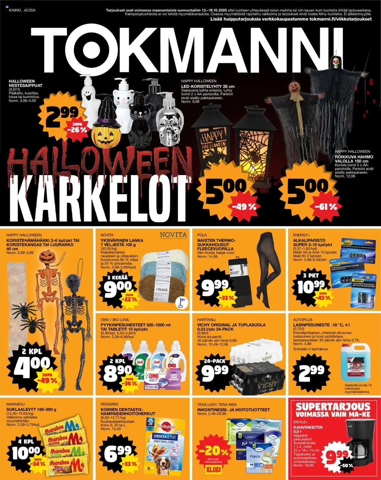 Tokmanni tarjoukset - sivu 1- voimassa alkaen 13/10/2025