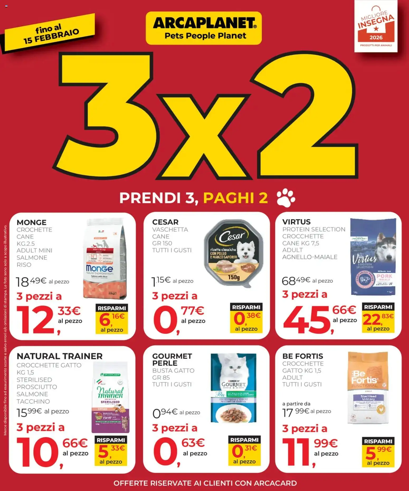 Volantino Arcaplanet	 - pagina 1 - valido dal 02/02/2026