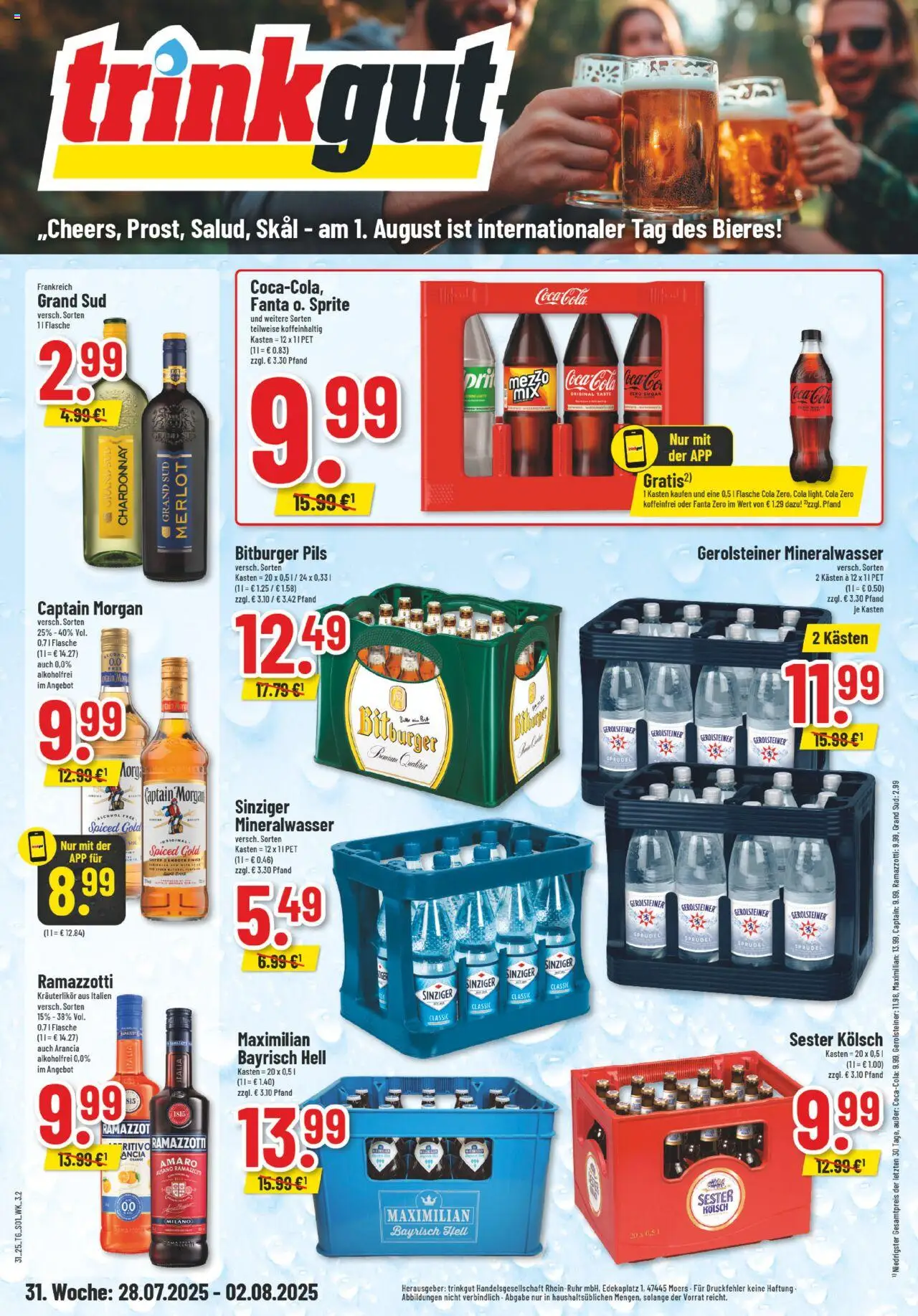 Trinkgut Prospekt - Seite 1 - gültig ab 28.07.2025