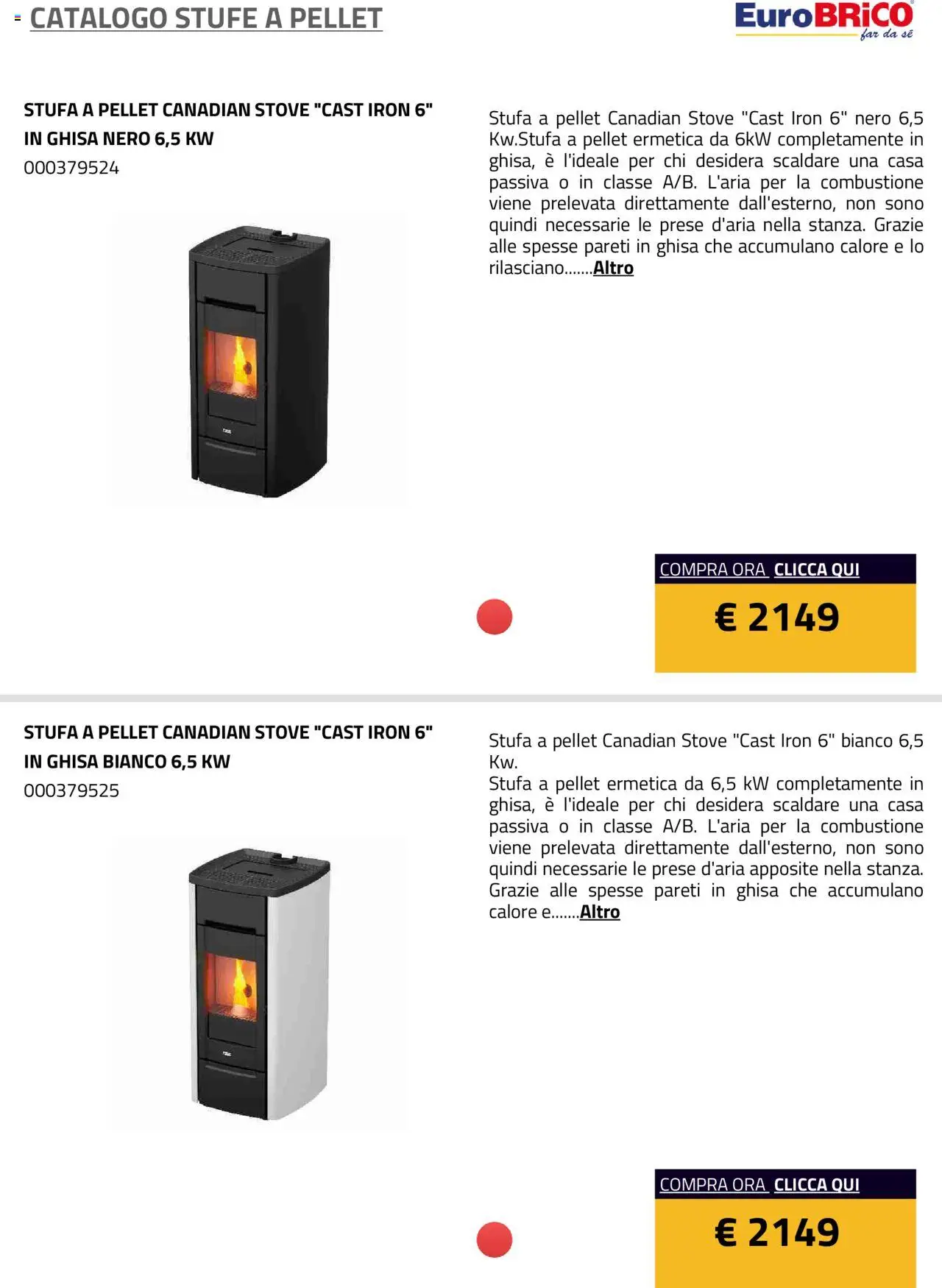 Eurobrico Stufe a Pellet catalogo - pagina 17 - valido dal 23/07/2025